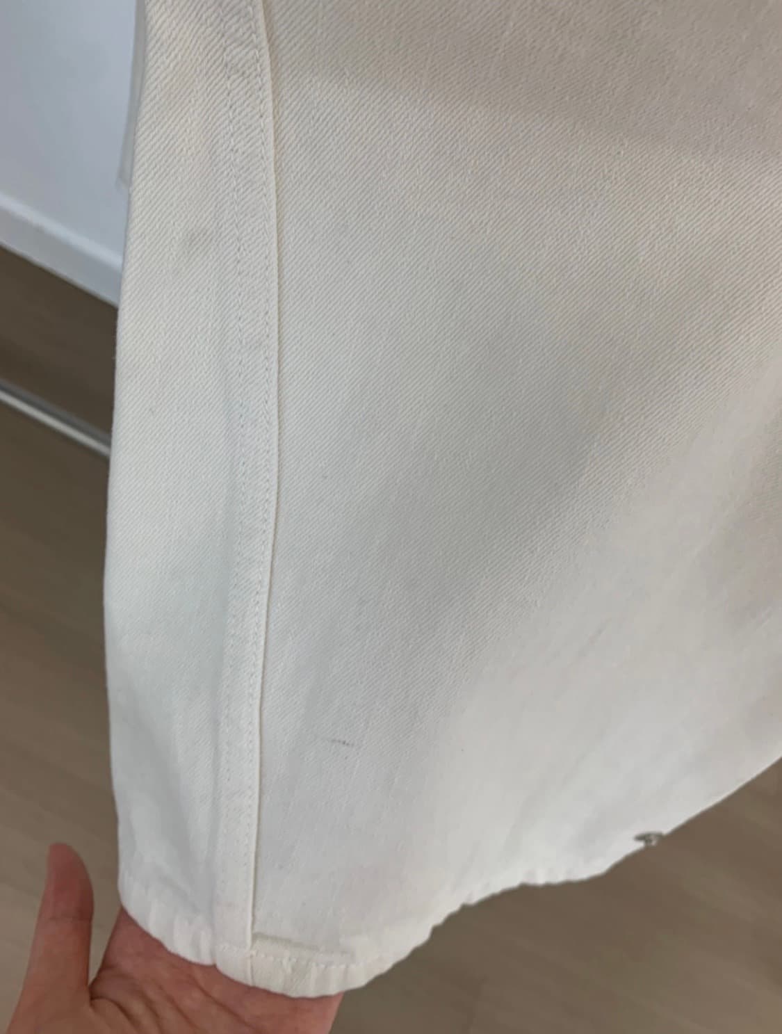 더오픈프로덕트 워크진 데님 팬츠 (화이트) 상품이미지8