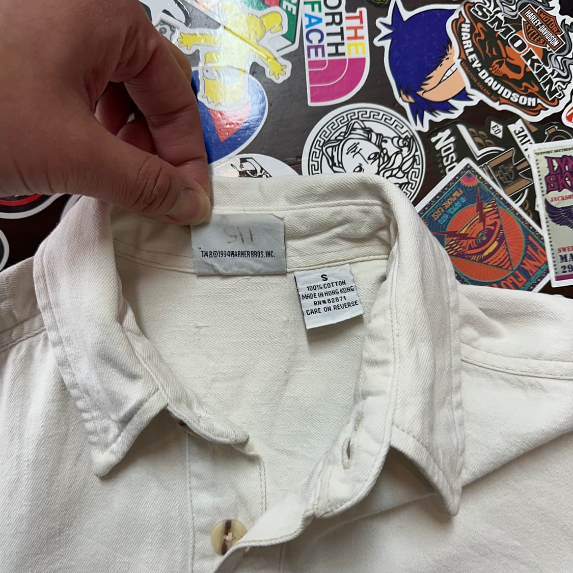 90s 루니툰즈 에크루 데님 셔츠 S 상품이미지7