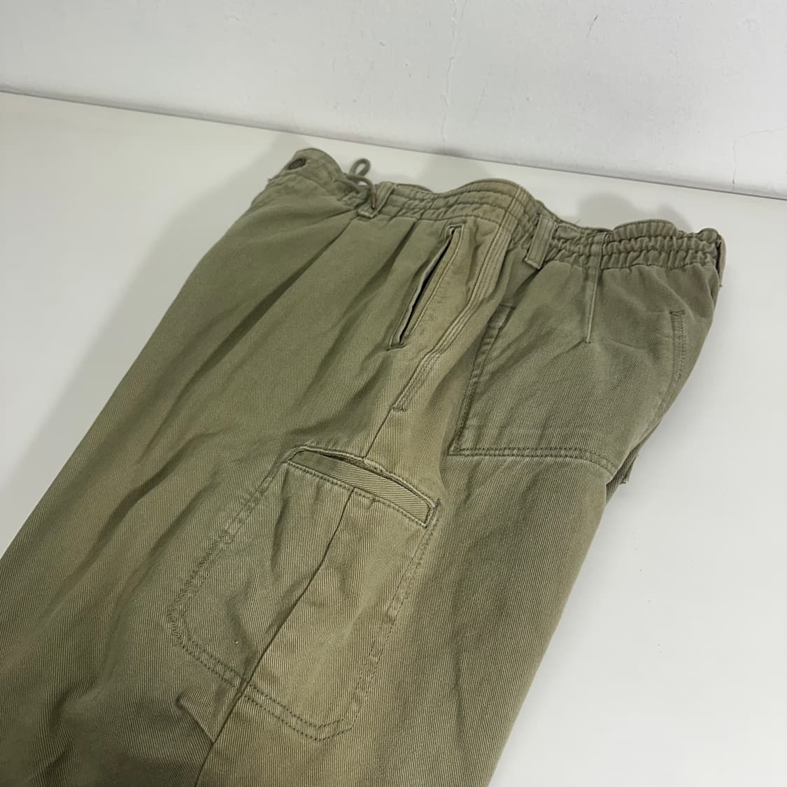 XL 송지오옴므 카키 루즈레귤러핏 10부 코튼 카고팬츠 상품이미지6