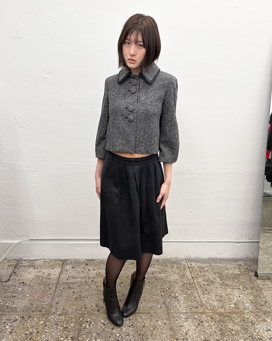 빈티지 트위드 크롭 자켓 상품이미지6