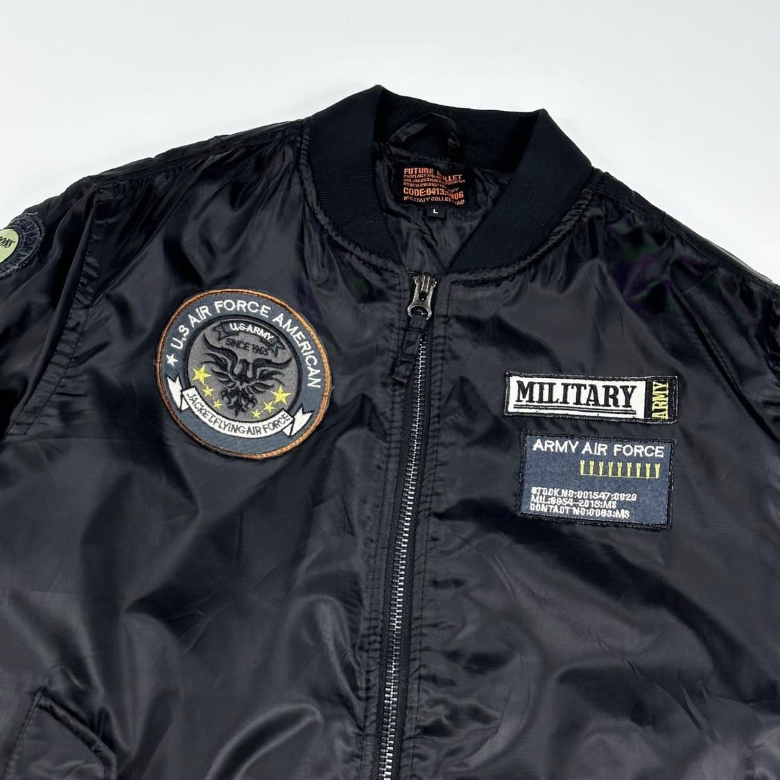 VTG 빈티지 재팬 블랙 ma1 블루종 자켓 (L) 상품이미지3