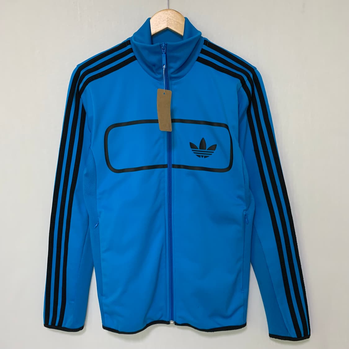 아디다스 빈티지 00s 2010 슬림 블랙 삼선 트랙탑 스카이블루 95 상품이미지2