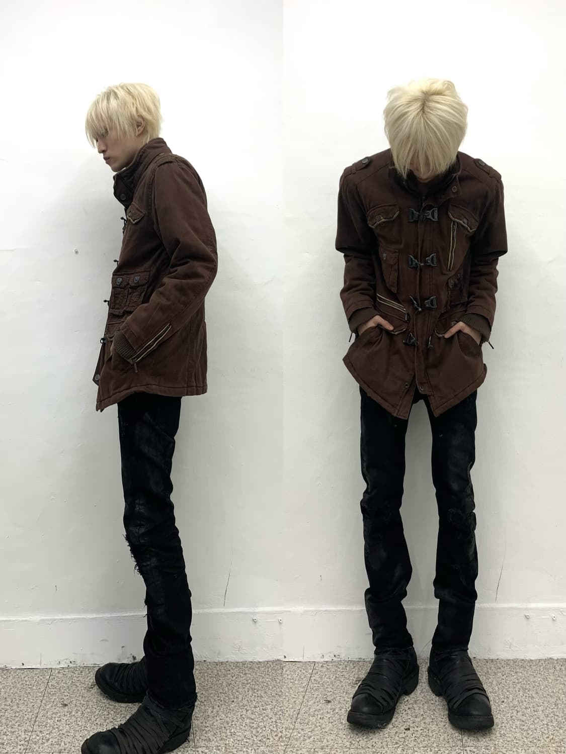 In the attic red brown gimmick jacket   상품이미지5