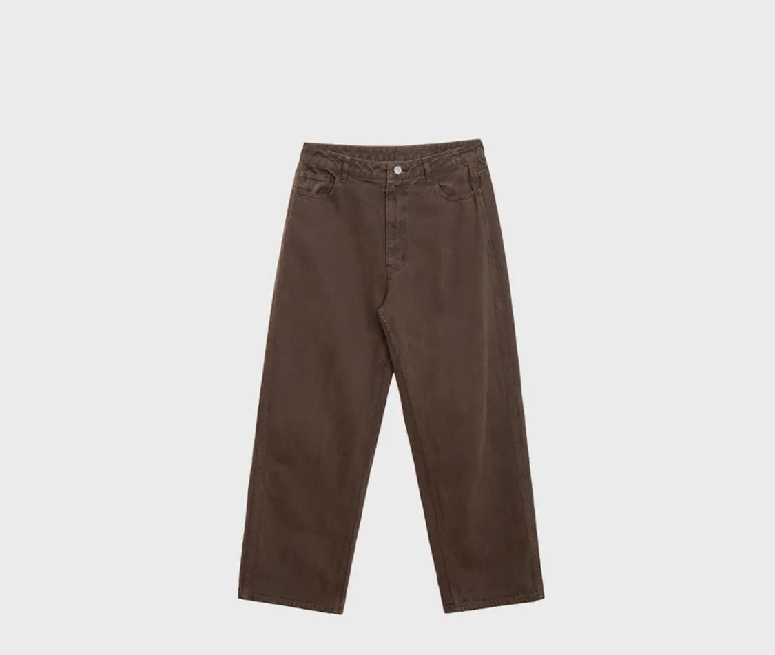 WIDE DYEING DENIM PANT(deep brown) 3size 상품이미지1