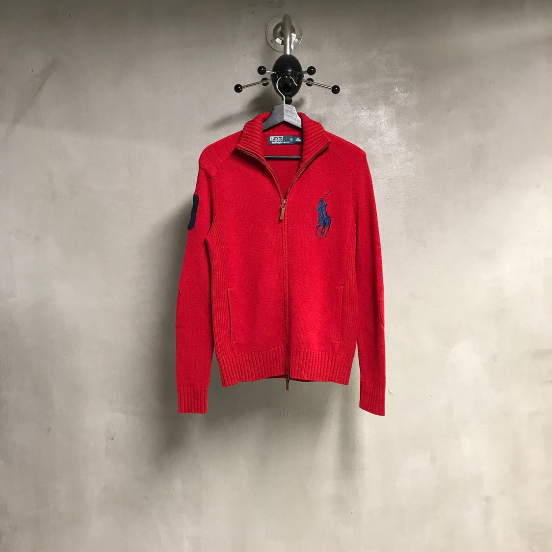 폴로 랄프로렌 니트 집업 레드 XS(W) 상품이미지1