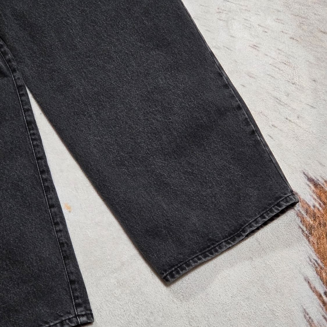 빈티지 그레이 워싱 와이드 데님 팬츠 상품이미지6