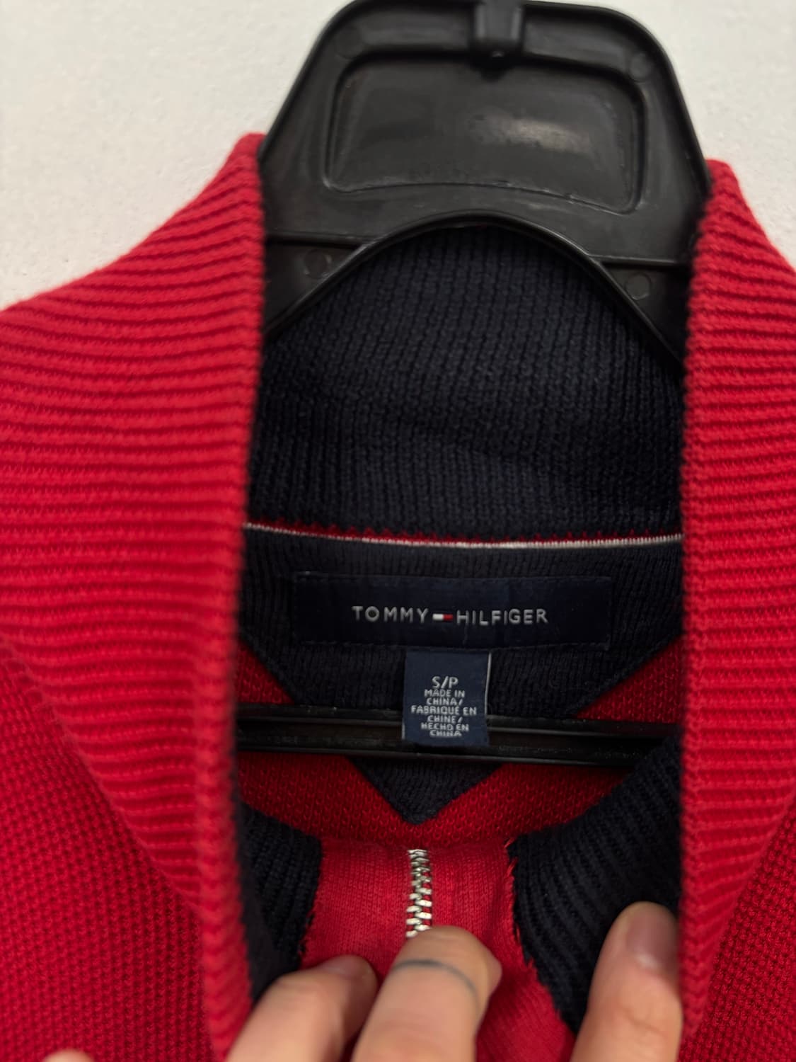 타미힐피거 울 니트 반집업 상품이미지4