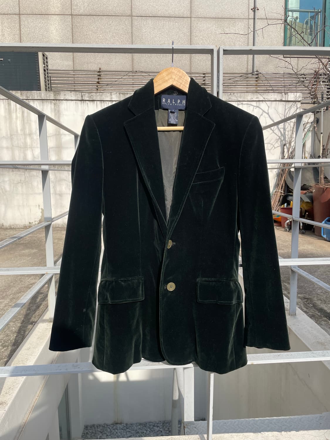 랄프로렌 벨벳 테일러드 블레이저 (다크그린) 상품이미지1