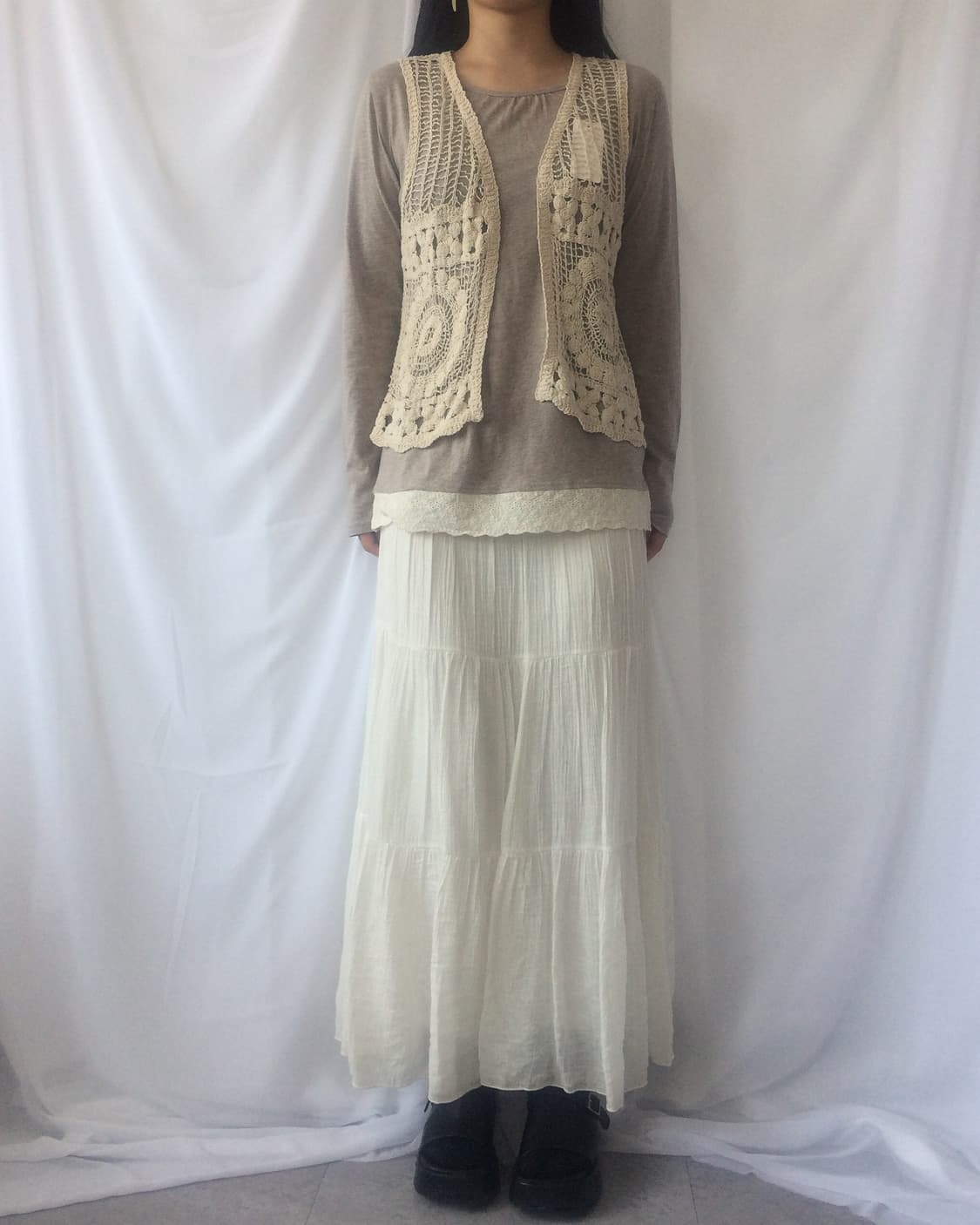 Crochet open vest 상품이미지4