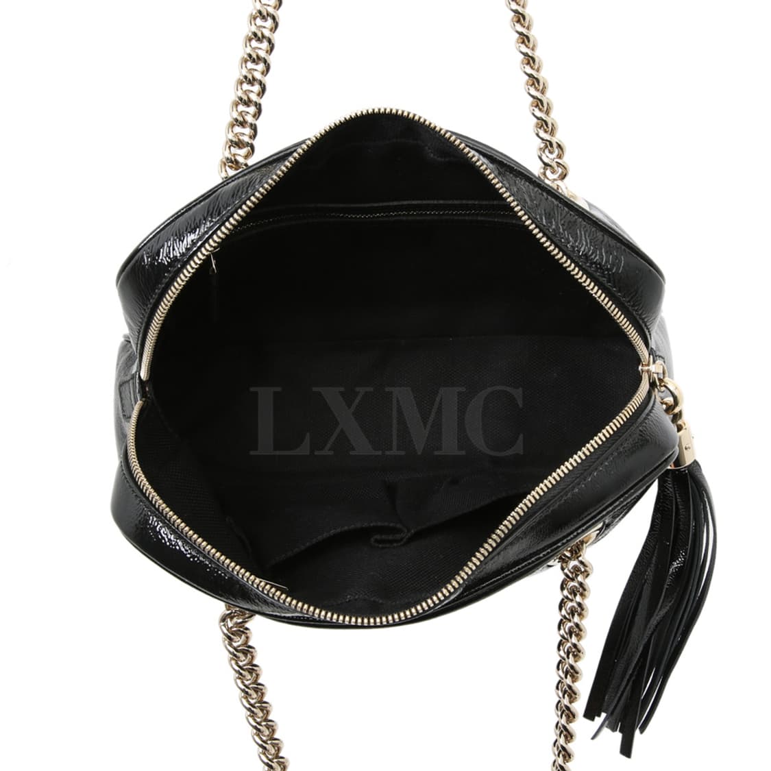 구찌 소호 더블 체인 숄더백 블랙 페이던트 로고백 308983 상품이미지10