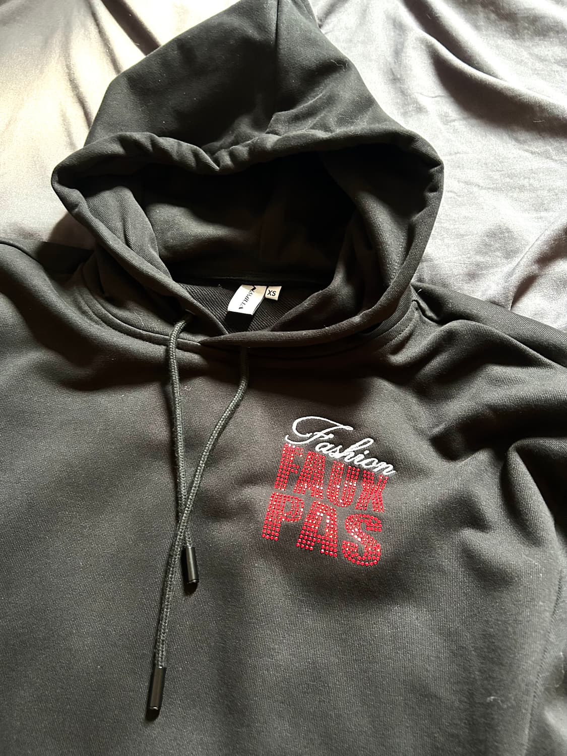 Namilia Faux fas Beaded Over Hoodie 상품이미지3