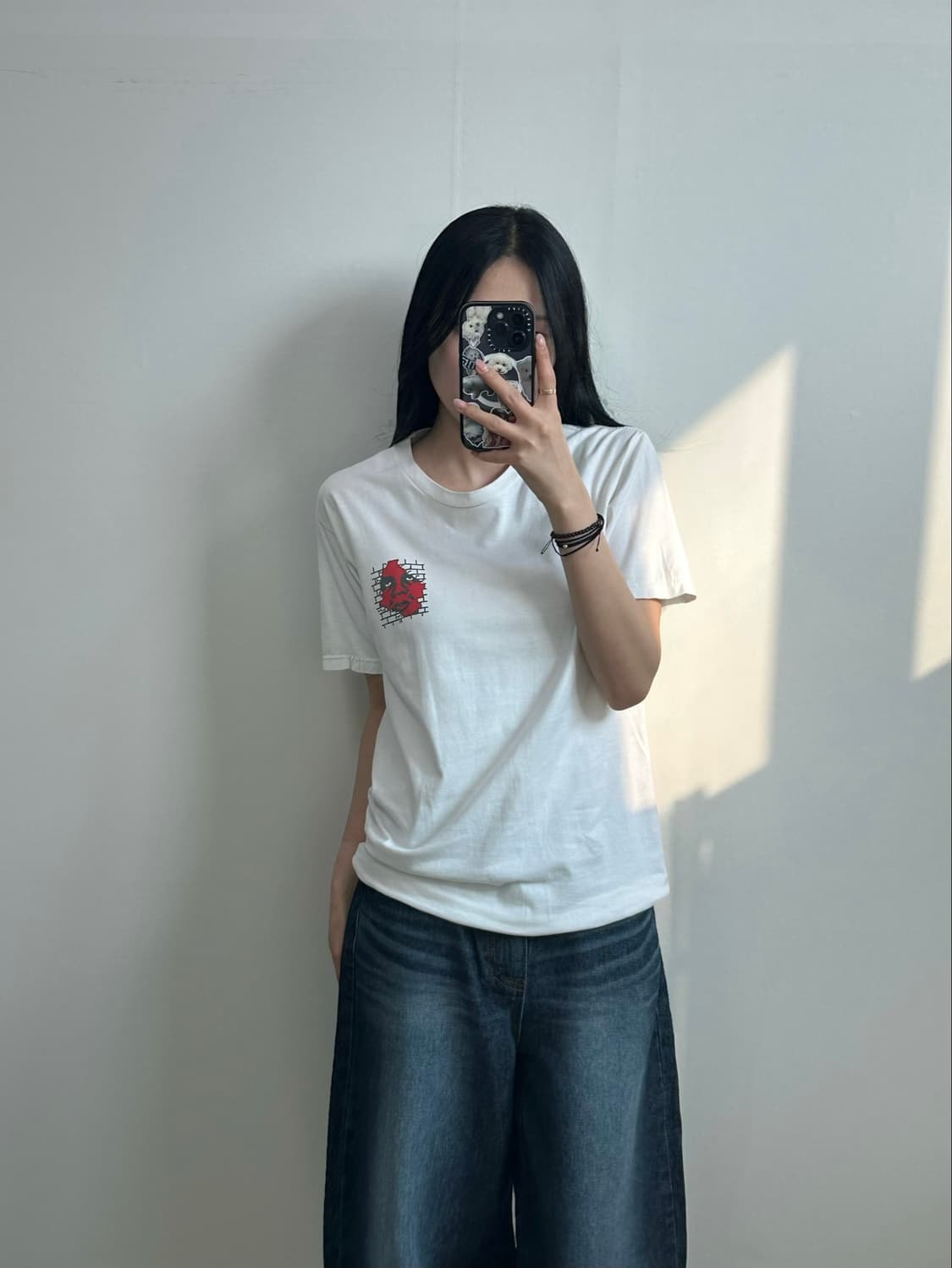 오베이 화이트 반팔 티셔츠 상품이미지2