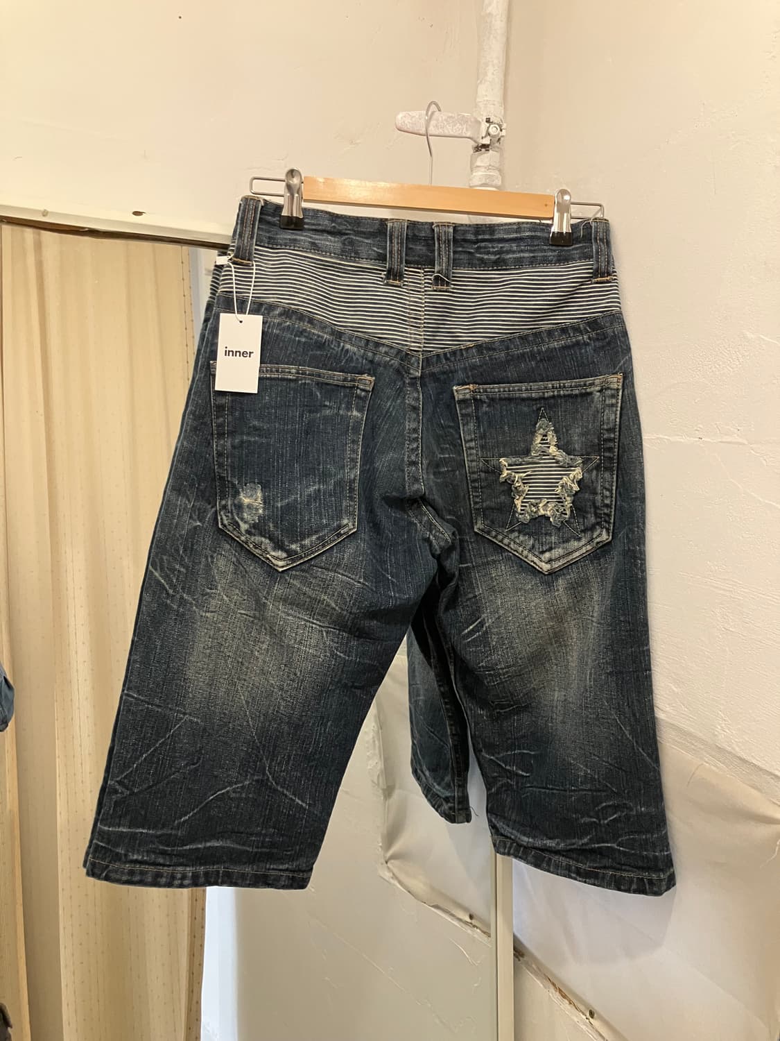 핸드메이드 패치워크 데님 쇼츠 28 상품이미지5