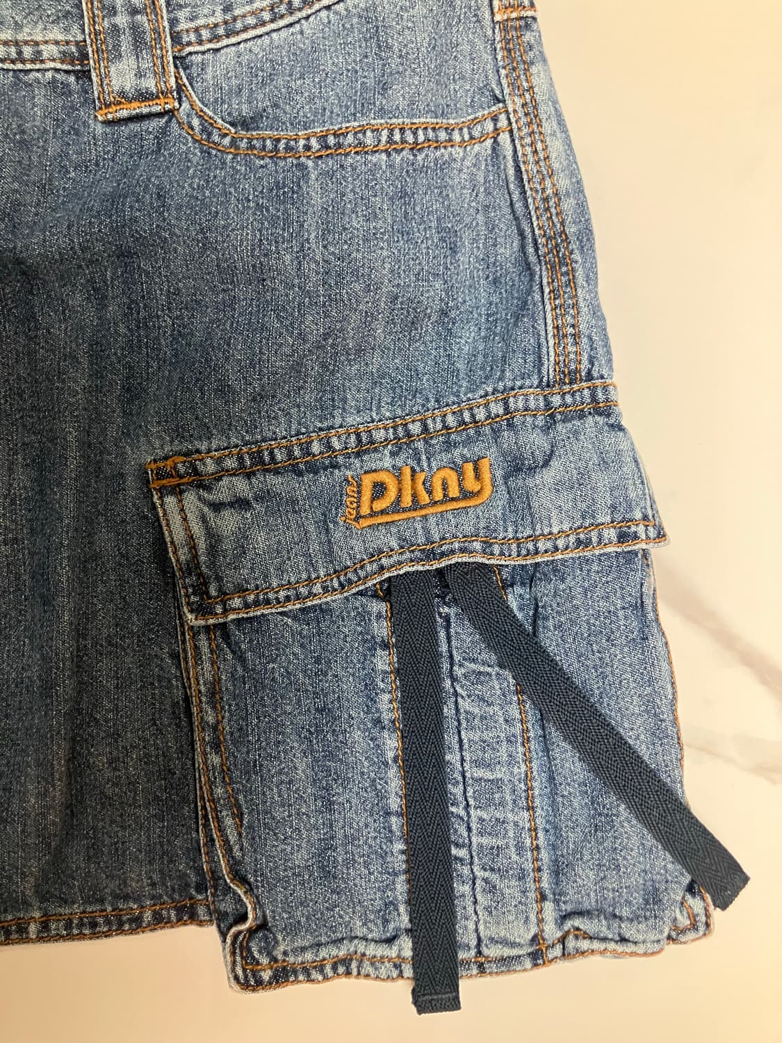 DKNY 2000s Y2K 카고 데님 미니 스커트 청치마  상품이미지3