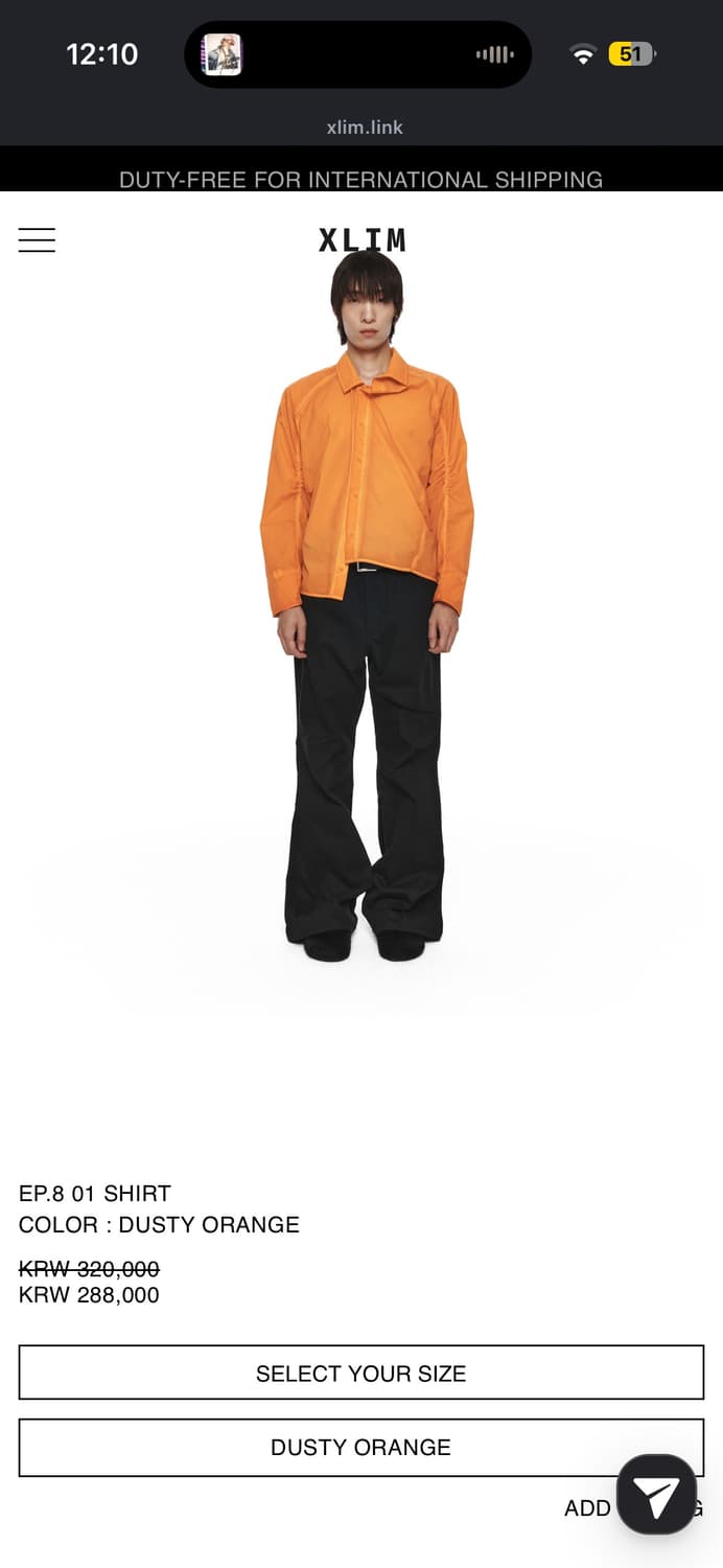 Xlim ep.8 01. Shirt XL 상품이미지1