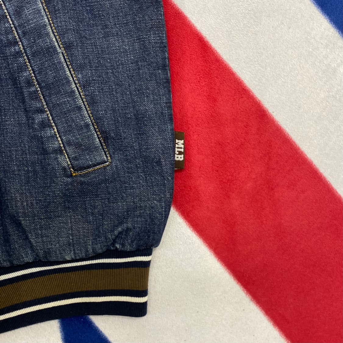 MLB 레인저스 데님 바시티자켓 100 상품이미지4