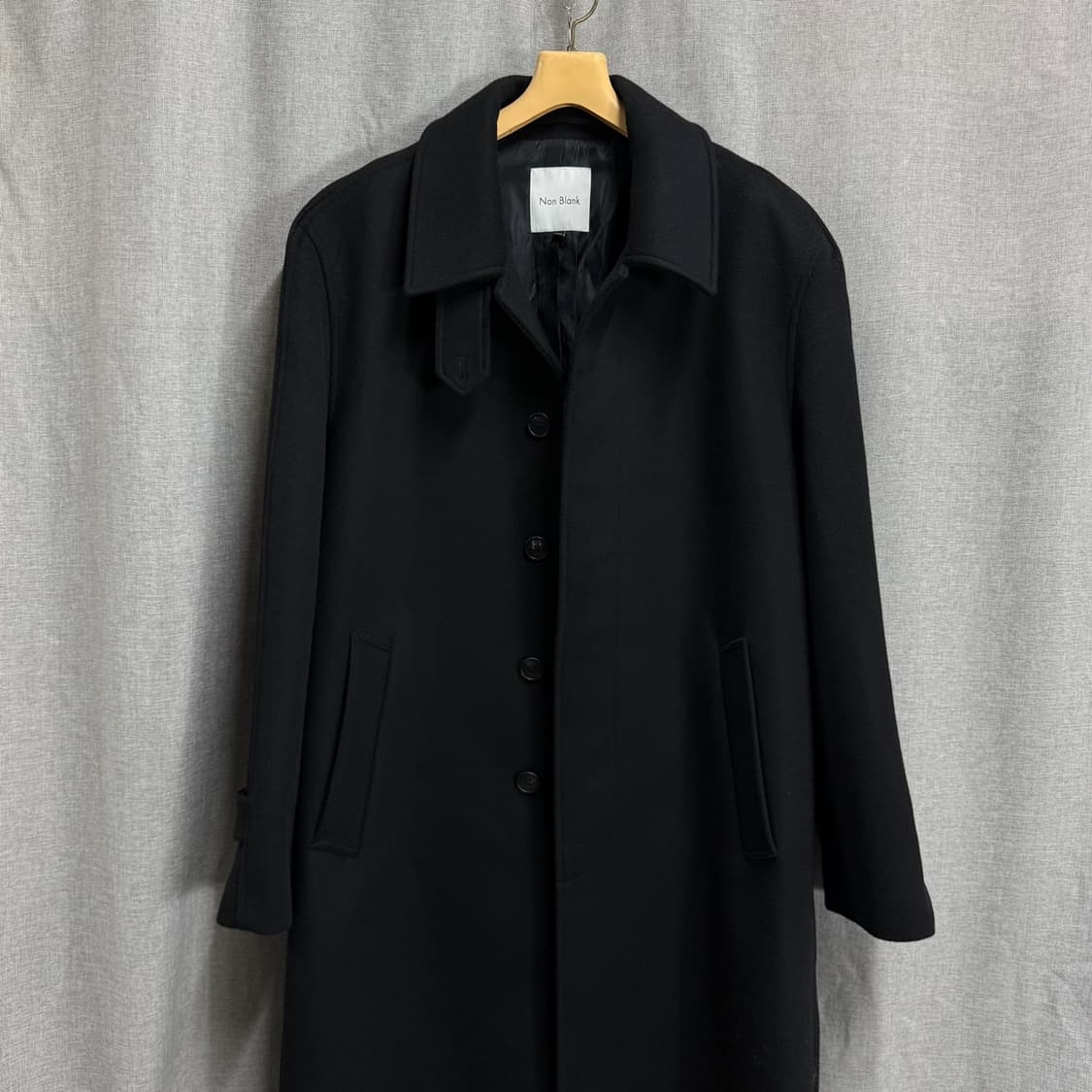 [XL] Non Blank 넌블랭크 울 캐시미어  발마칸 핸드메이드 코트 상품이미지2