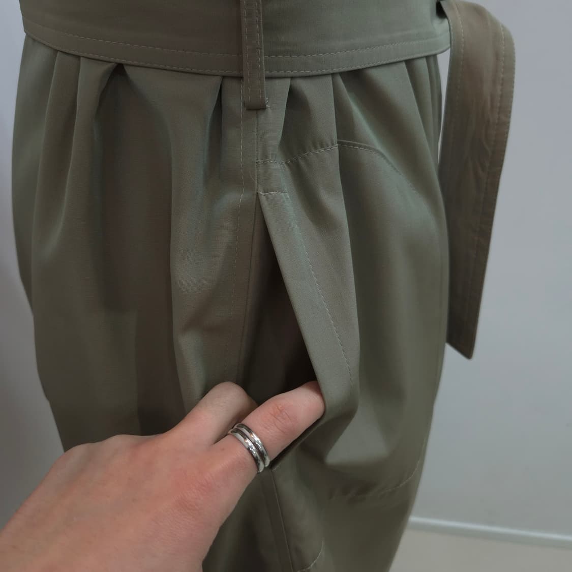 울혼방 탈부착 안감 벨트코트 롱코트 상품이미지6