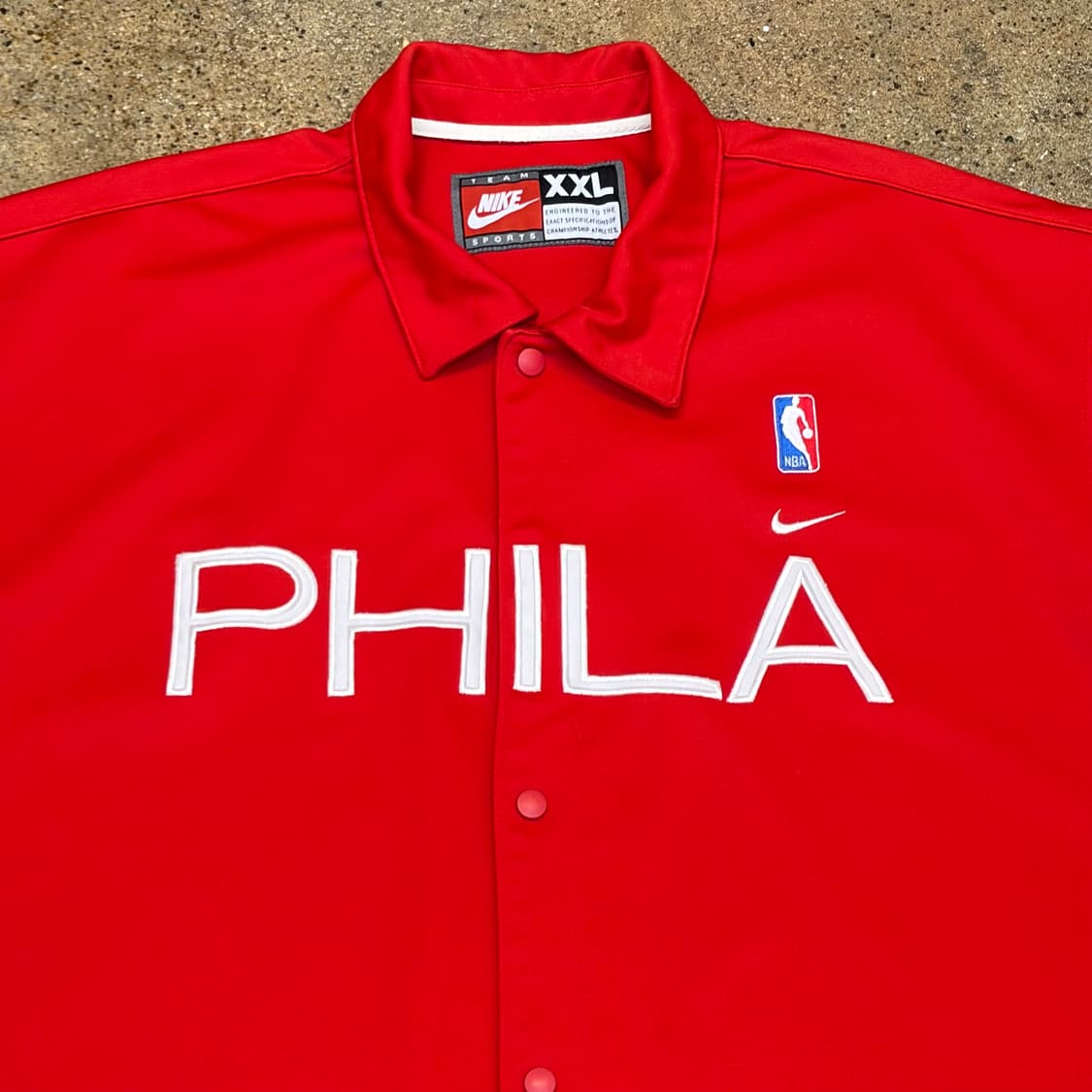 90s USA 나이키 빈티지 필라델피아 세븐티식서스 농구 슈팅 져지  상품이미지3