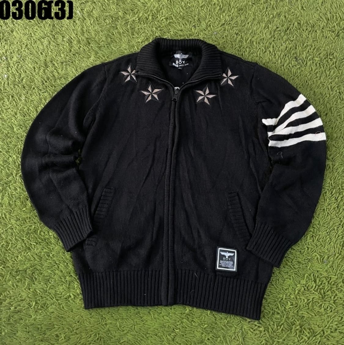 보이런던 니트 집업 자켓 상품이미지1