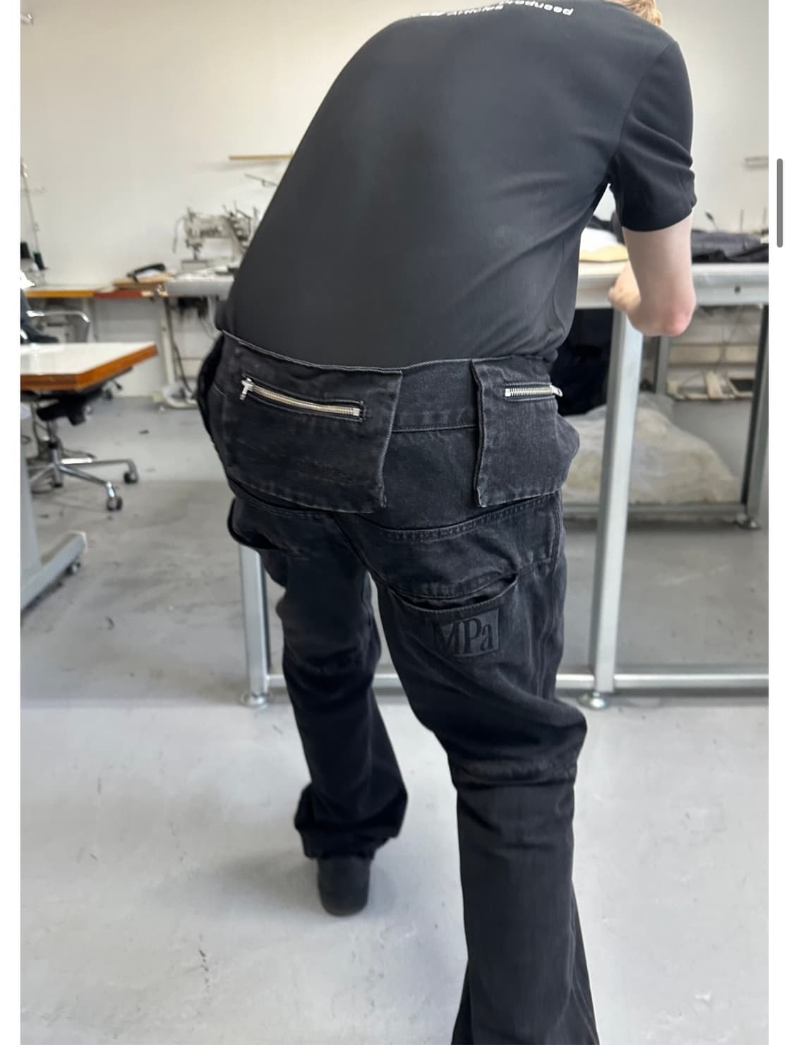 [M] 플라스틱 플로덕트 MPa BAG PANTS 백팬츠 블랙 상품이미지1