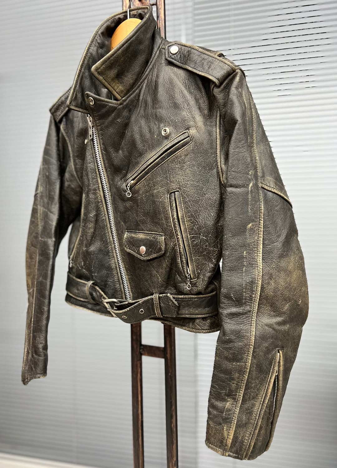 소가죽 더블라이더 자켓  상품이미지4