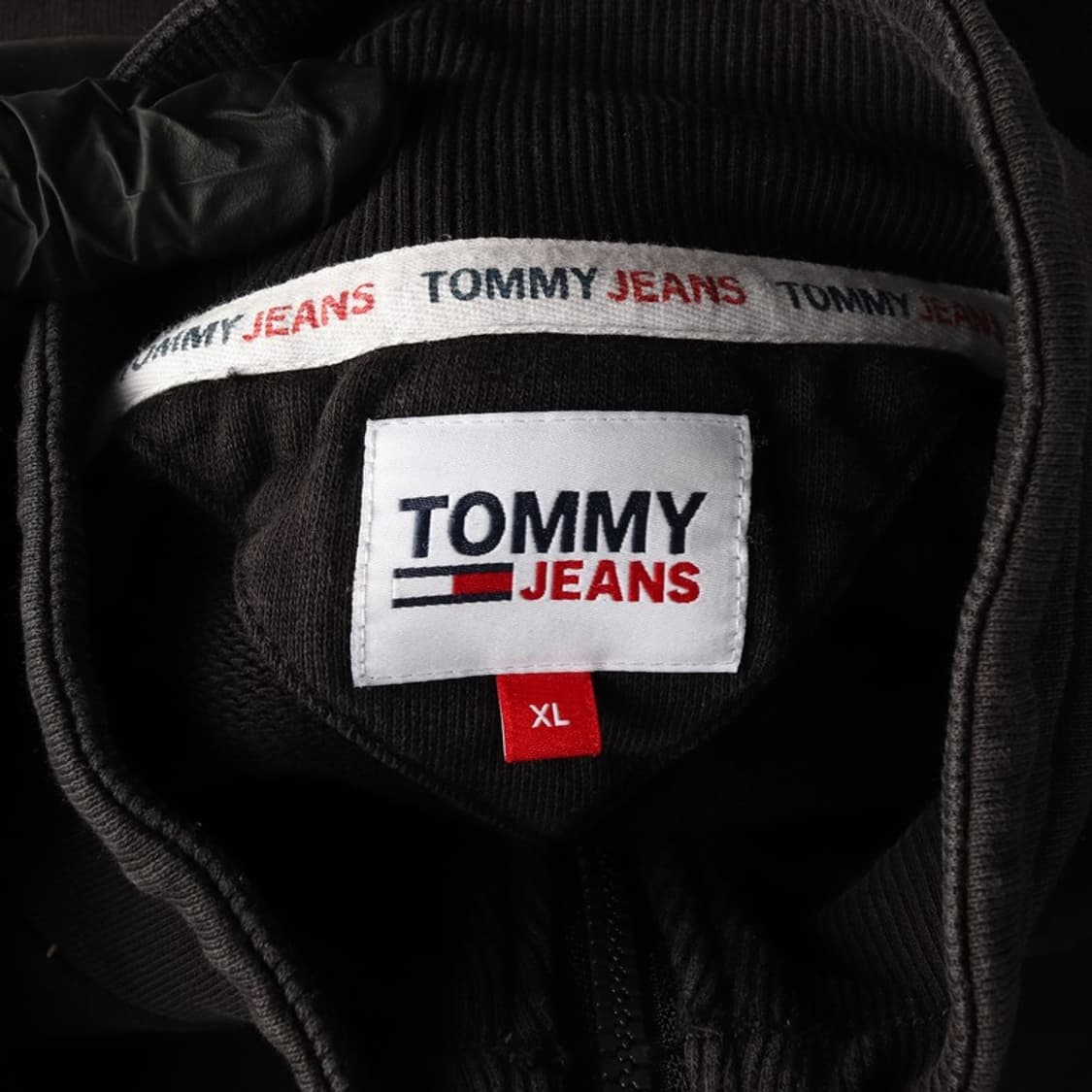 타미진스 자수 빅로고 하프집업 맨투맨 블랙 XL 상품이미지5