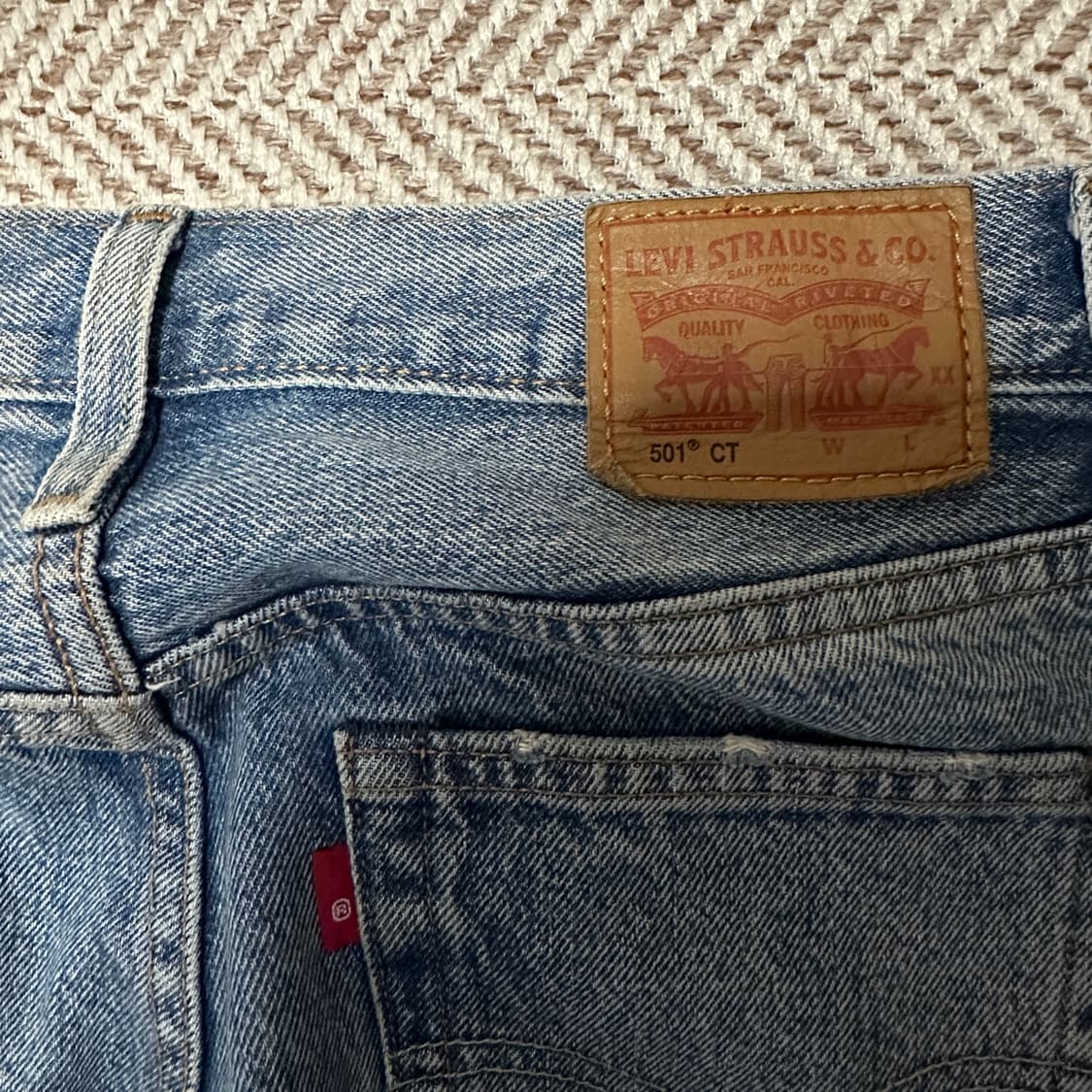 LEVI'S 501 selvedge patchwork denim 상품이미지3