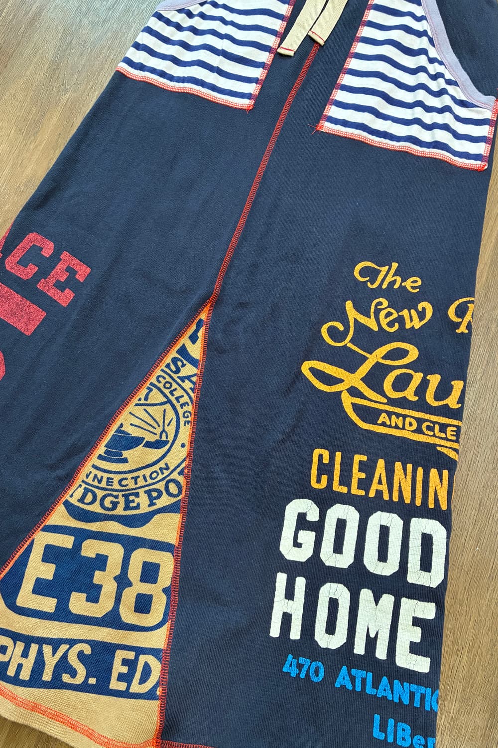 Workers Patchwork Sweat Long Skirt 상품이미지4