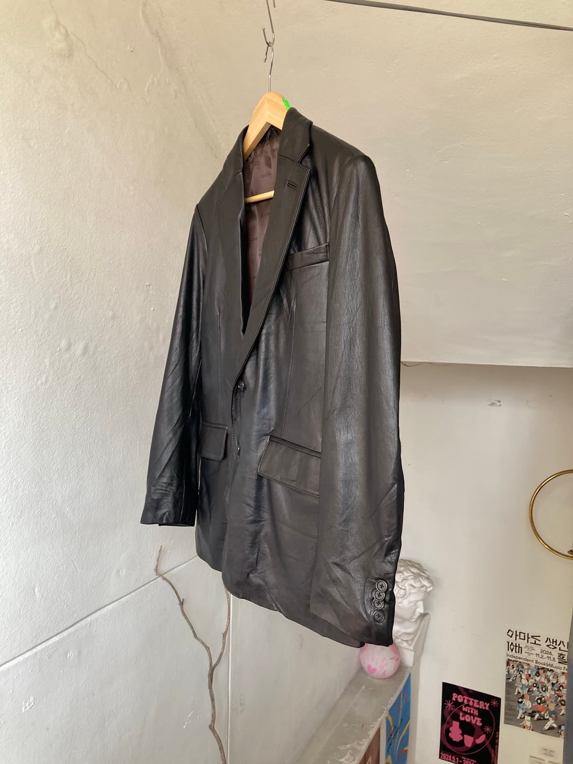 소가죽 싱글 투버튼 리얼 레더 자켓 상품이미지4