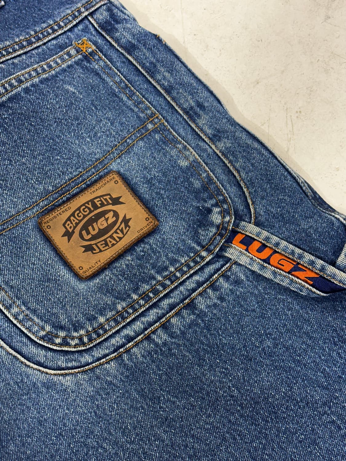 90s LUGZ 증청 배기핏 올드스쿨 카펜터 버뮤다 데님 반바지 30 상품이미지5