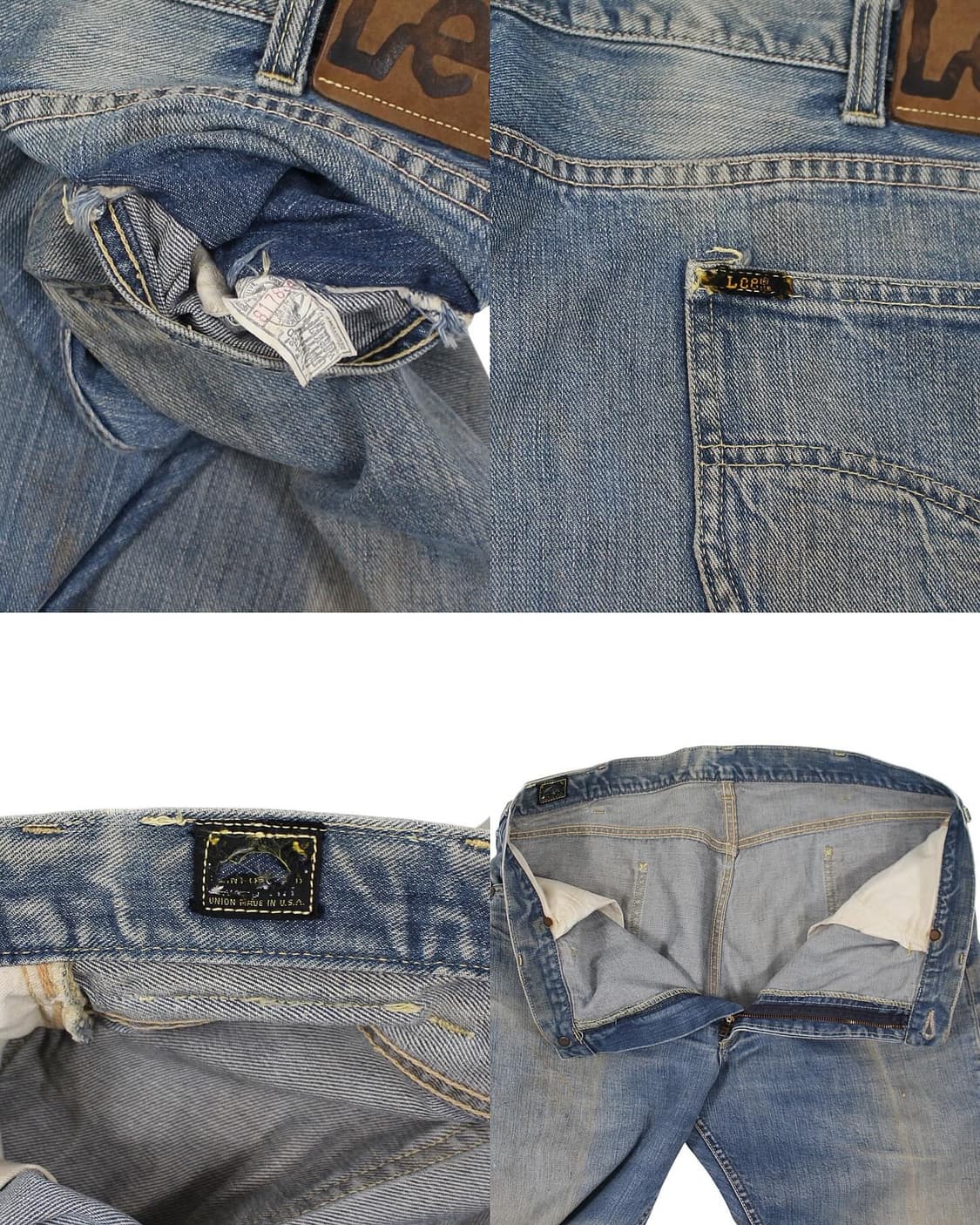 1960s USA Lee 101Z 셀비지 데님 팬츠 리 빈티지 미국제 상품이미지4