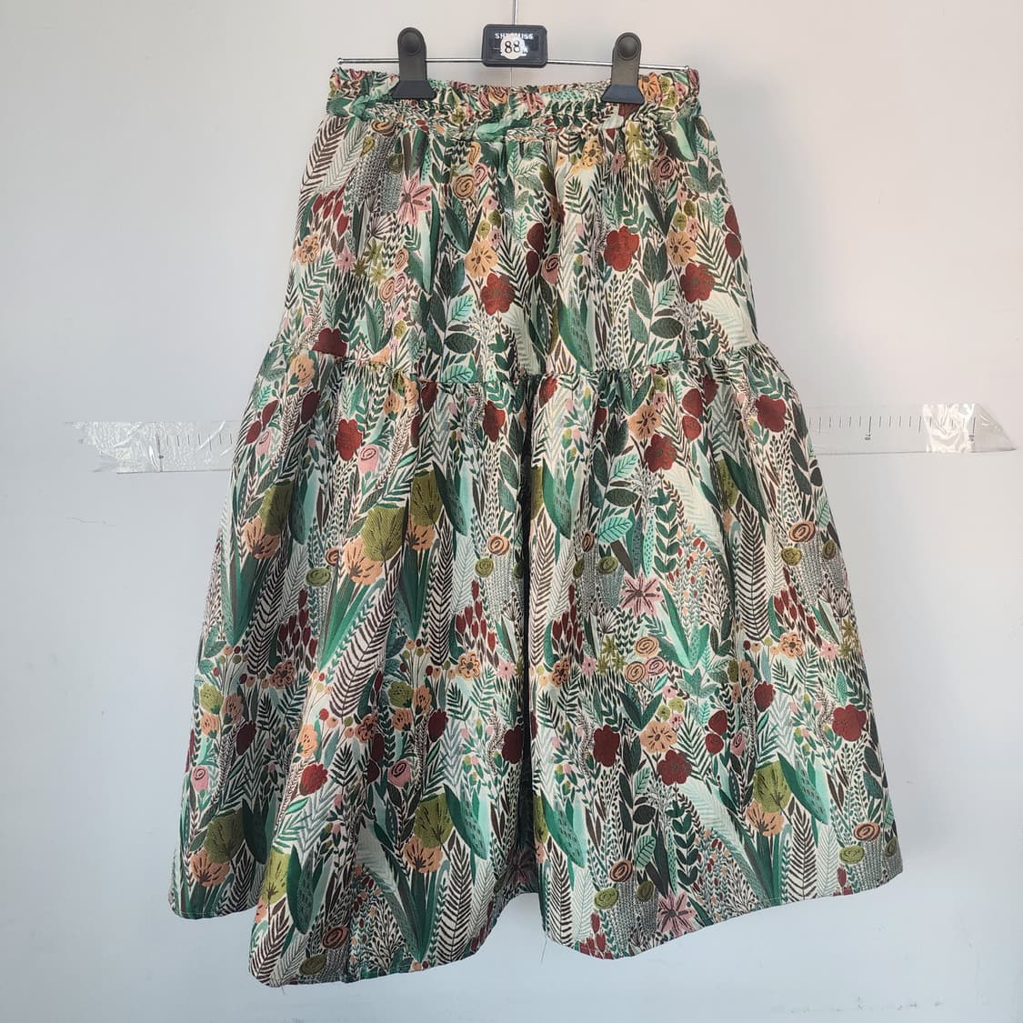 쟈가드롱sk 플라워 패턴 캉캉 롱 스커트 상품이미지1