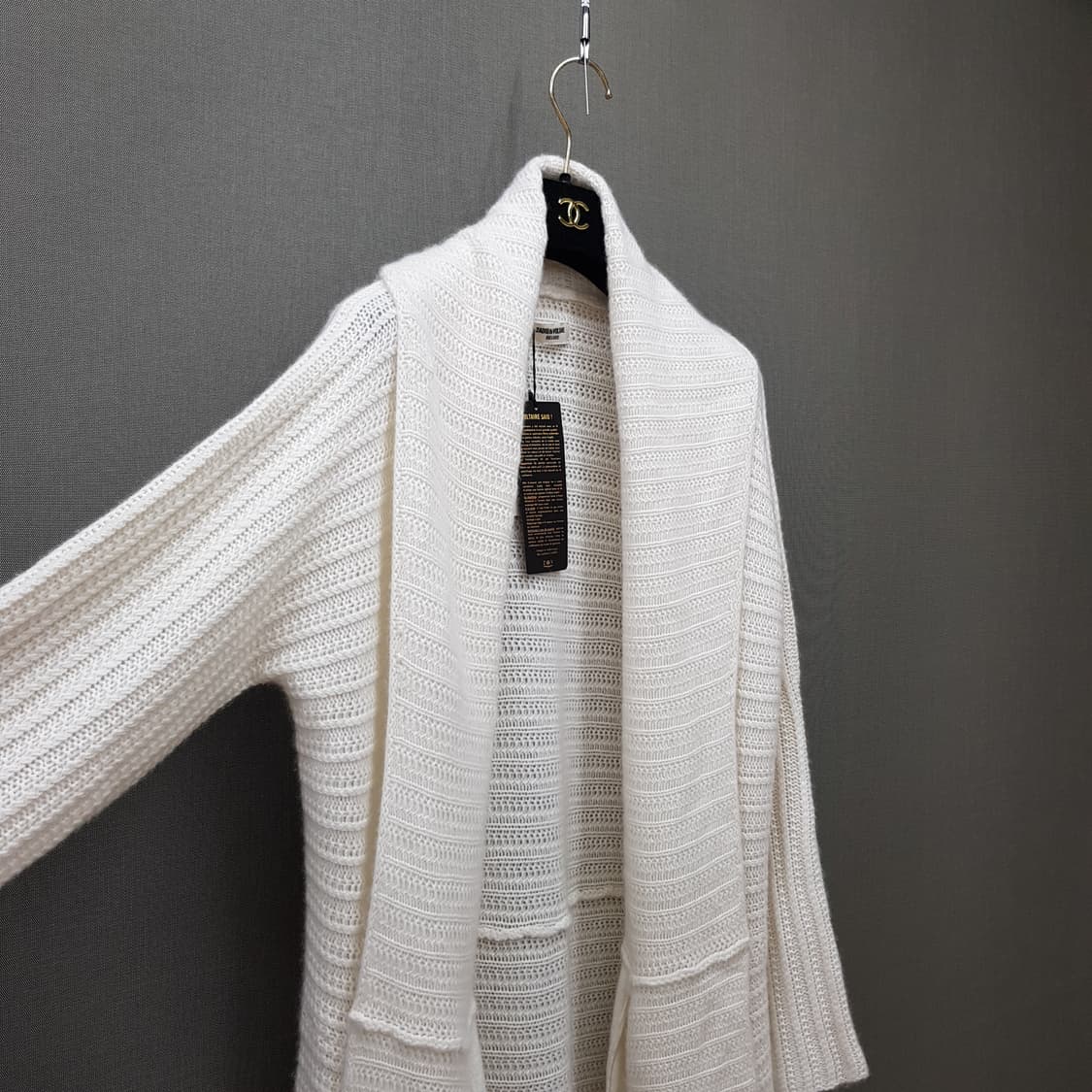 쟈딕앤볼테르 100 캐시미어 숄카라 롱 가디건 xs/S 사이즈 상품이미지3