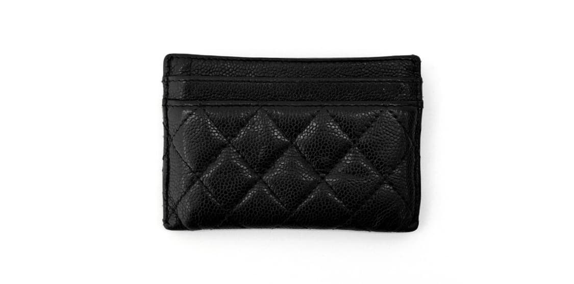 Chanel 샤넬 보이 클래식 캐비어 카드 홀더 지갑 금장 블랙 상품이미지2