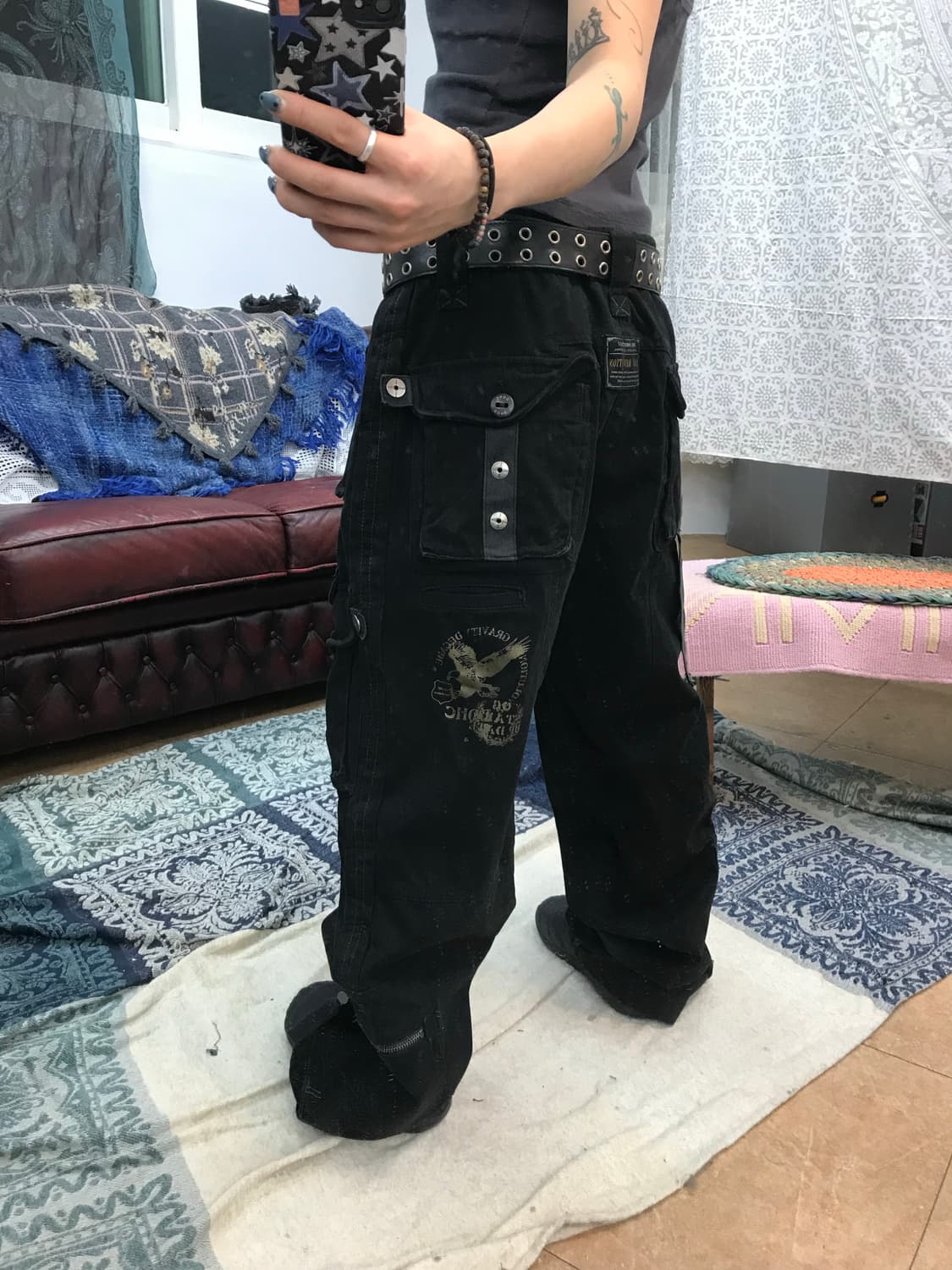 DOHC 빈티지 프린팅 카고팬츠  상품이미지2