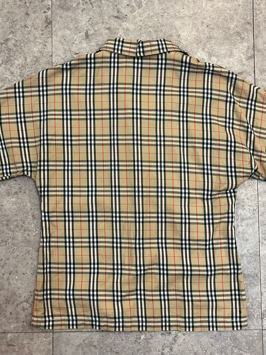 버버리 포켓 체크 반팔 셔츠 S #csz3237 상품이미지7