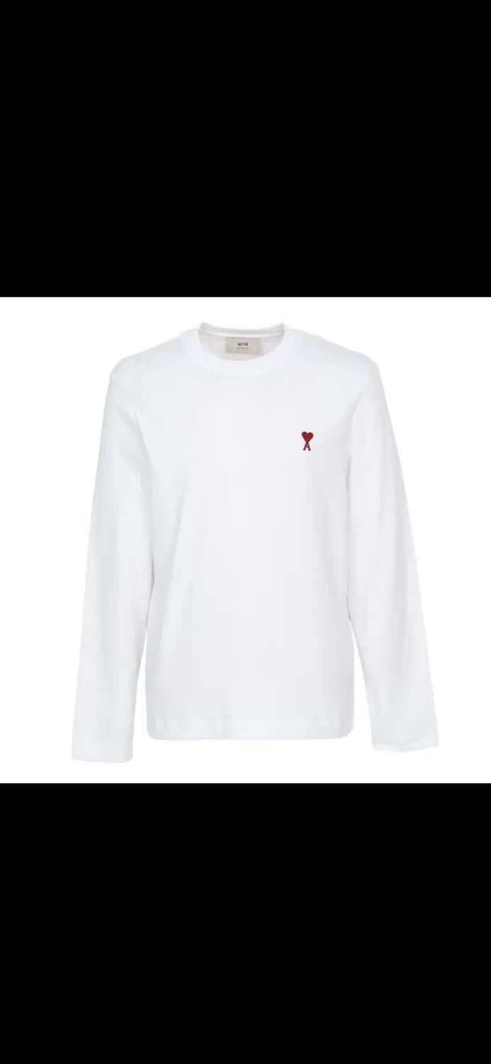 🔥[새상품/QR정품]🔥아미 롱 슬리브 스몰로고 블랙,그레이, 화이트 상품이미지4