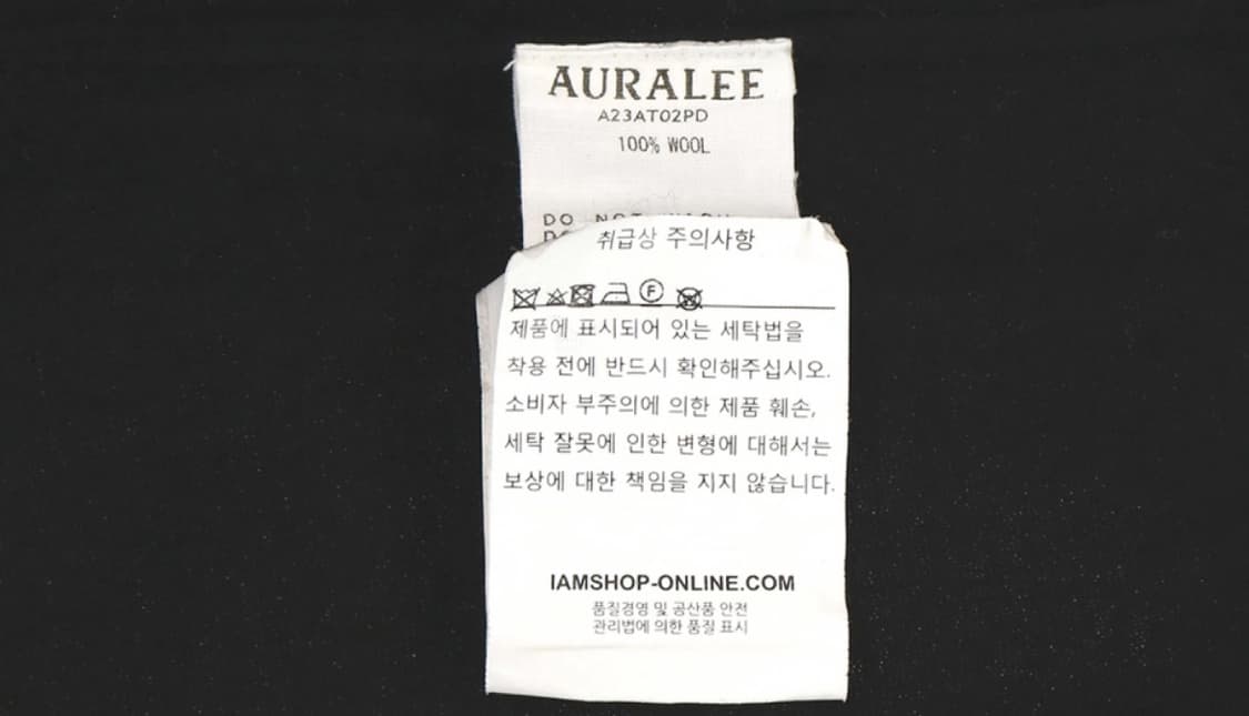 AURALEE 터틀넥 니트 블랙 상품이미지2