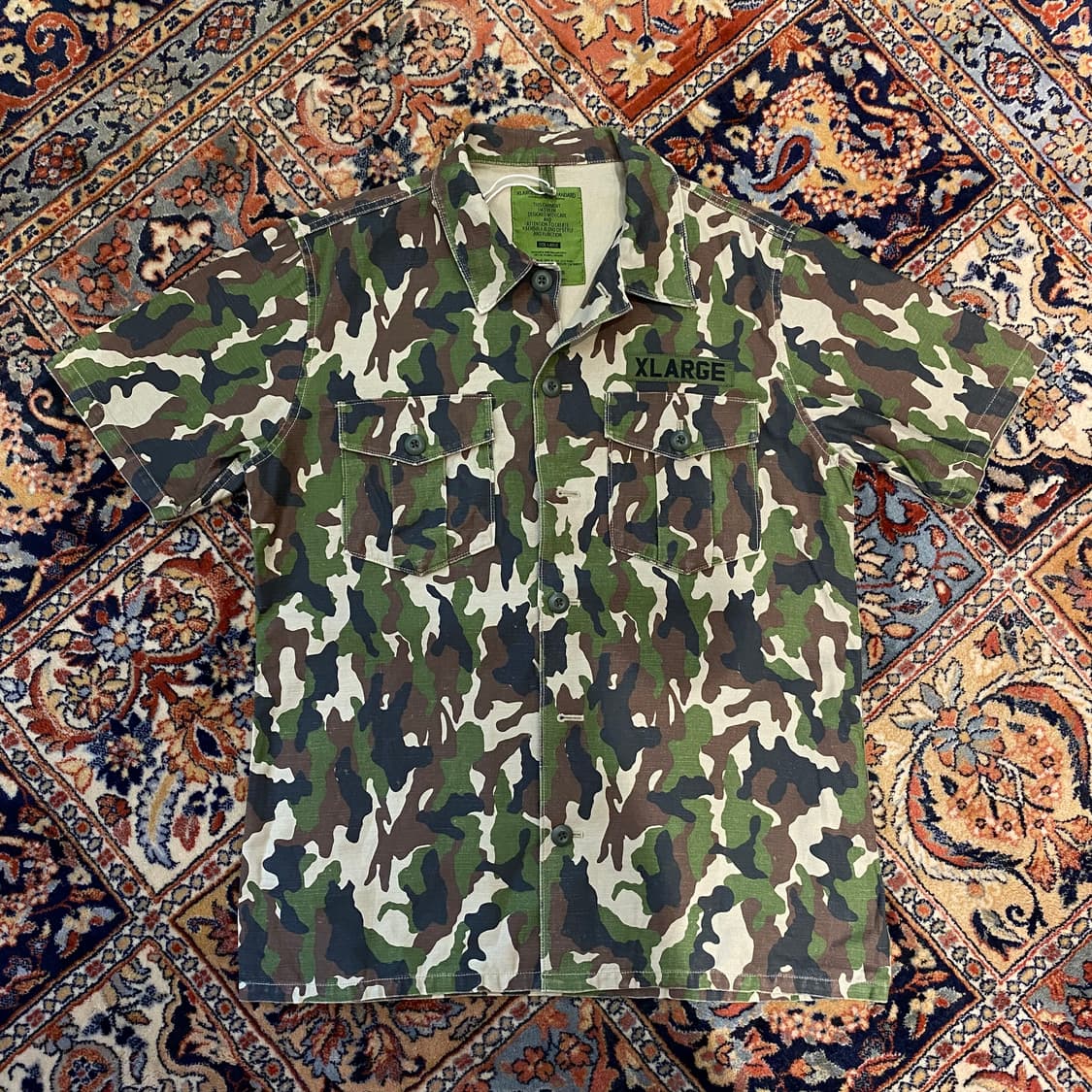 🌊X-large X Mickey Camo shirts (half sle 상품이미지2