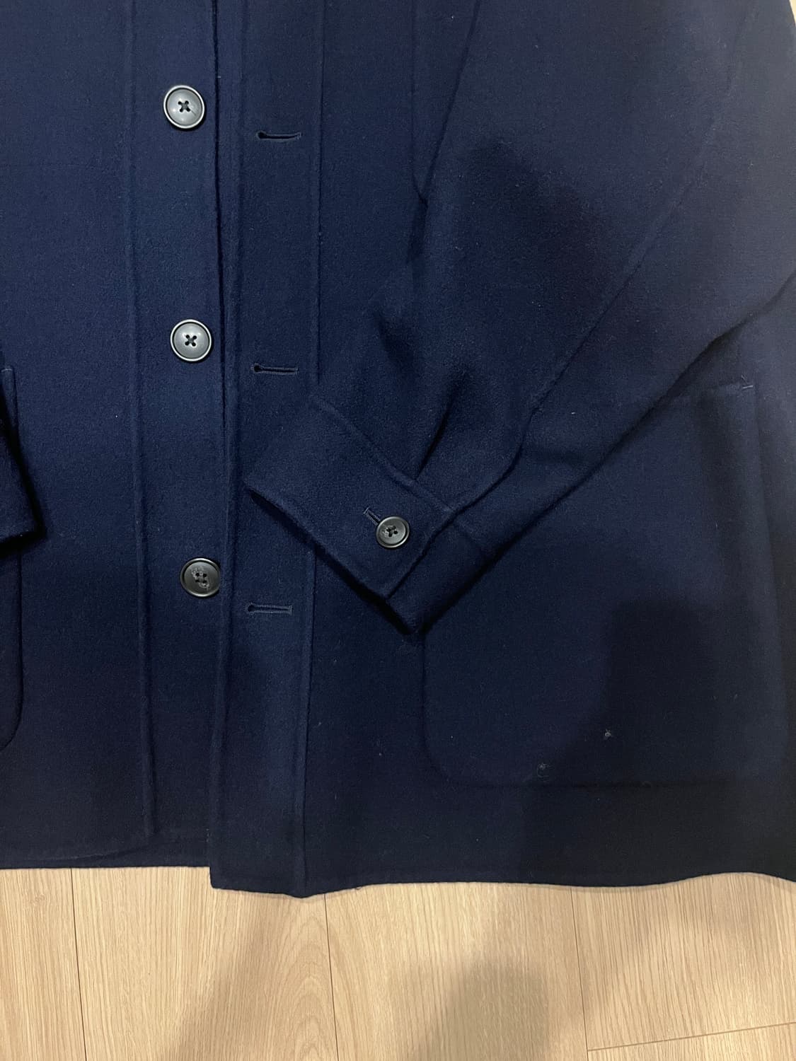 유니클로x질샌더 Uniqlo +J 네이비 울 코트 (3XL) 상품이미지7