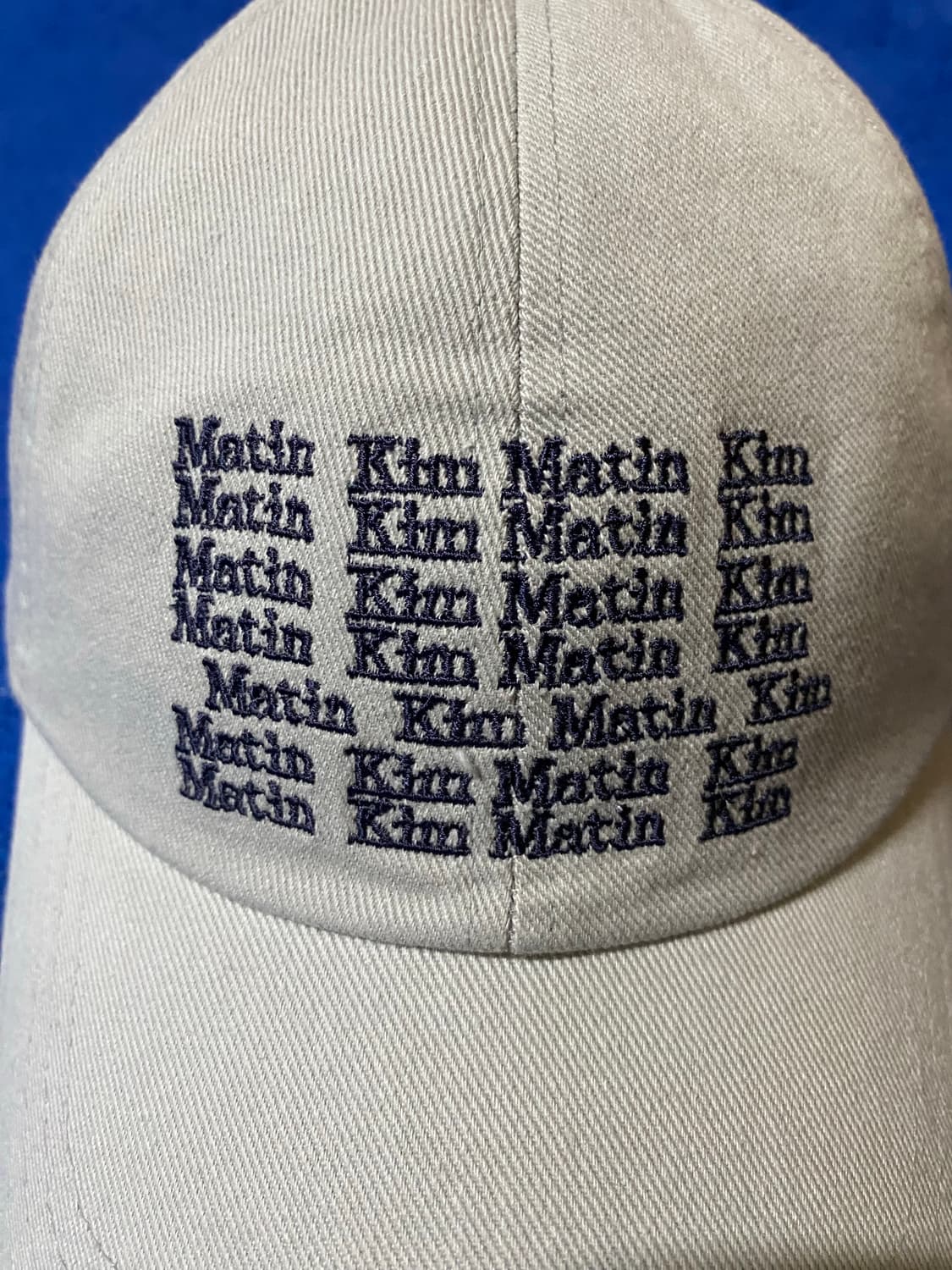 MatinKim 마뗑킴 레터링 워시드 볼캡 아이보리 상품이미지2