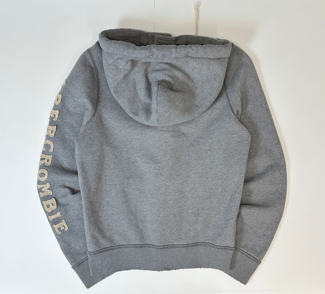 아베크롬비 스펠로고 후드 버튼 자켓 (라이트그레이) 상품이미지3