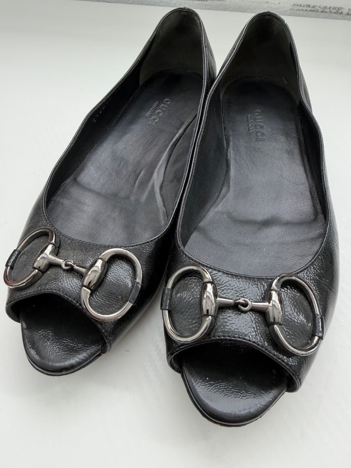 정품) 구찌 홀스빗 블랙 여성 플랫슈즈 36 상품이미지4