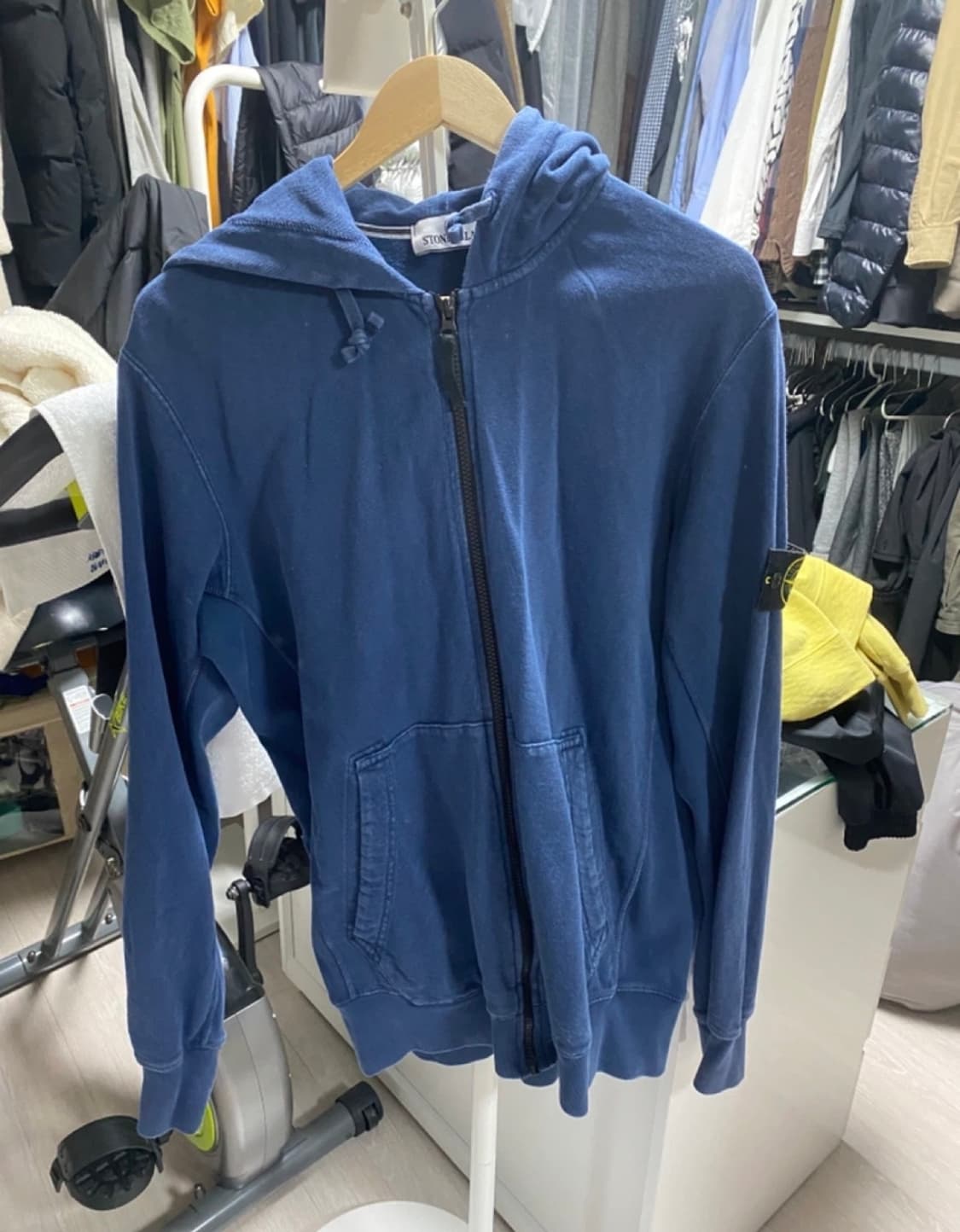 스톤아일랜드 블루 후드집업 XL 상품이미지1