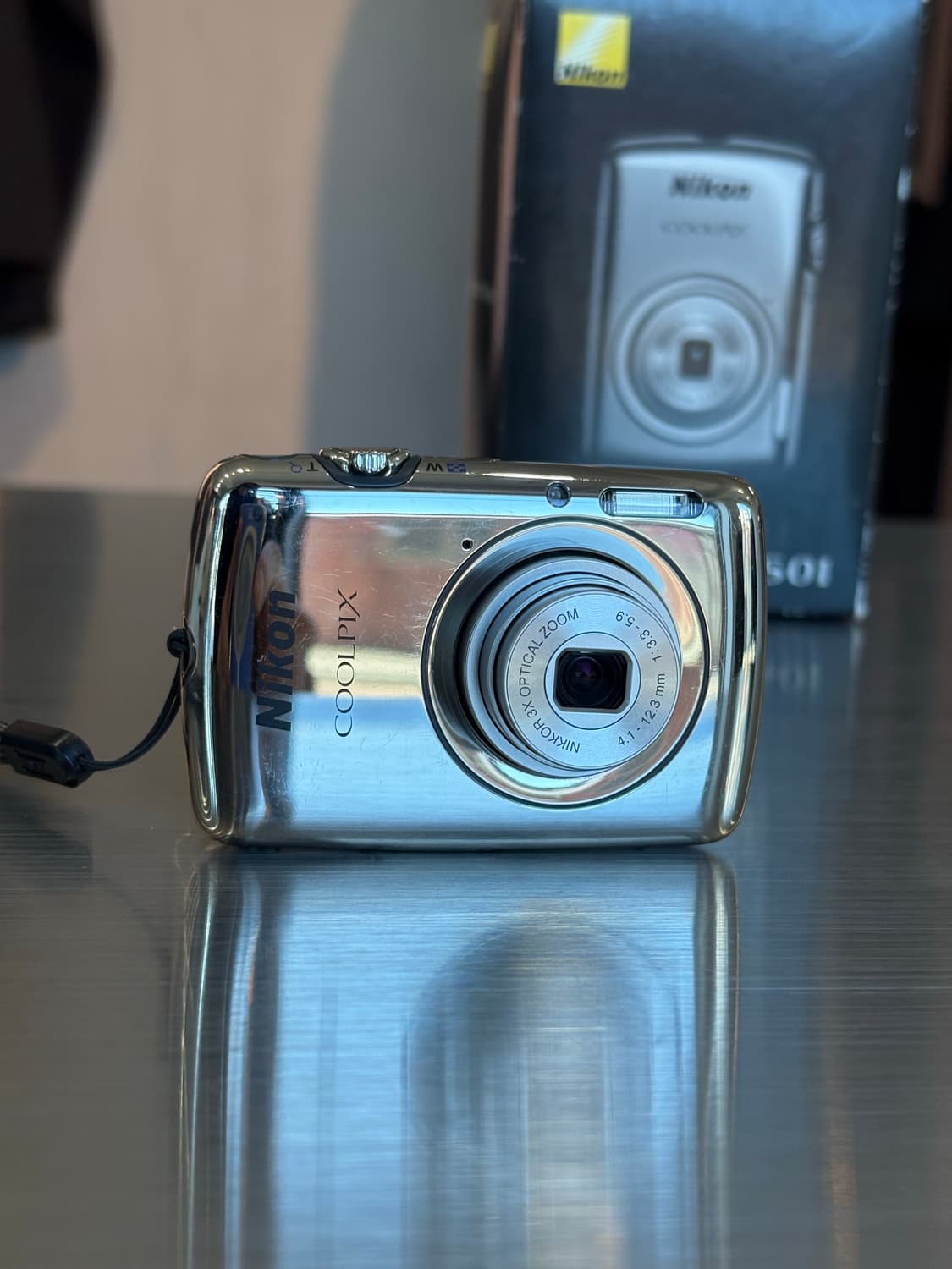 박스O)니콘 쿨픽스 s01 크롬실버 빈티지디카 상품이미지1