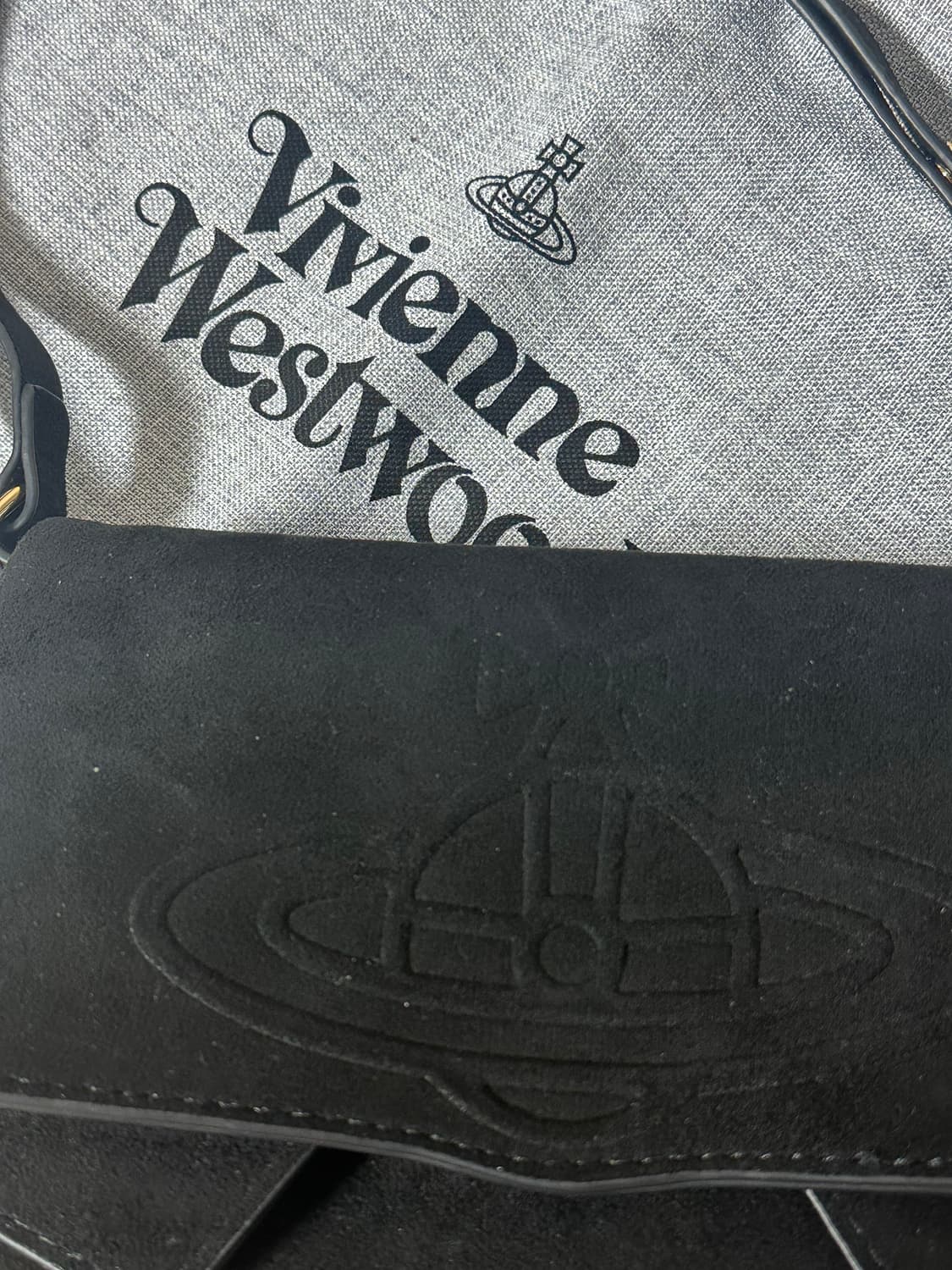 비비안웨스트우드 스웨이드백 블랙 상품이미지1