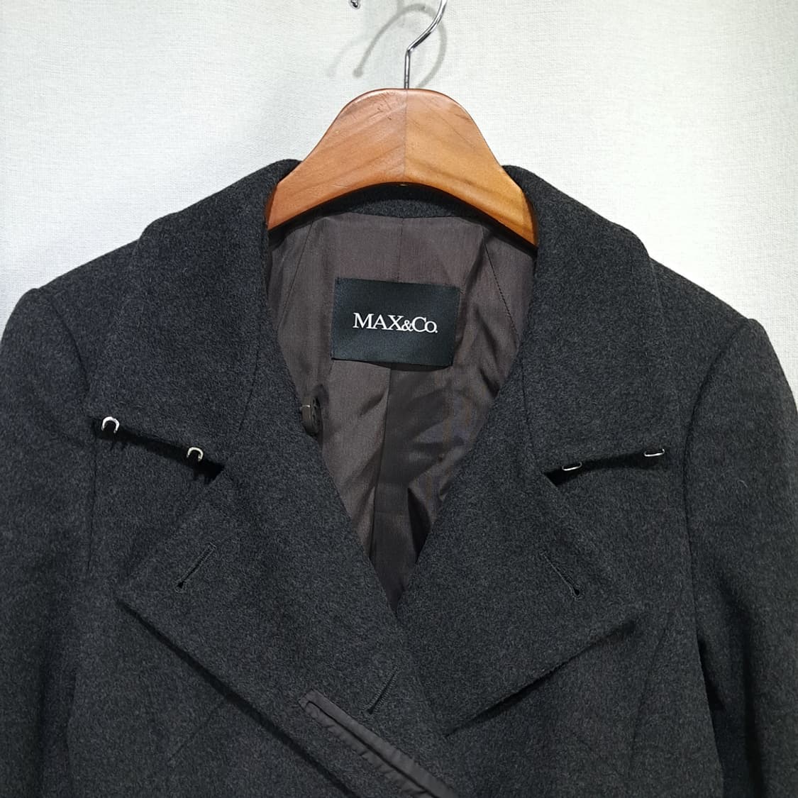 CN940W M 막스앤코 막스마라 앙고라 울 벨티드 롱 코트 상품이미지2