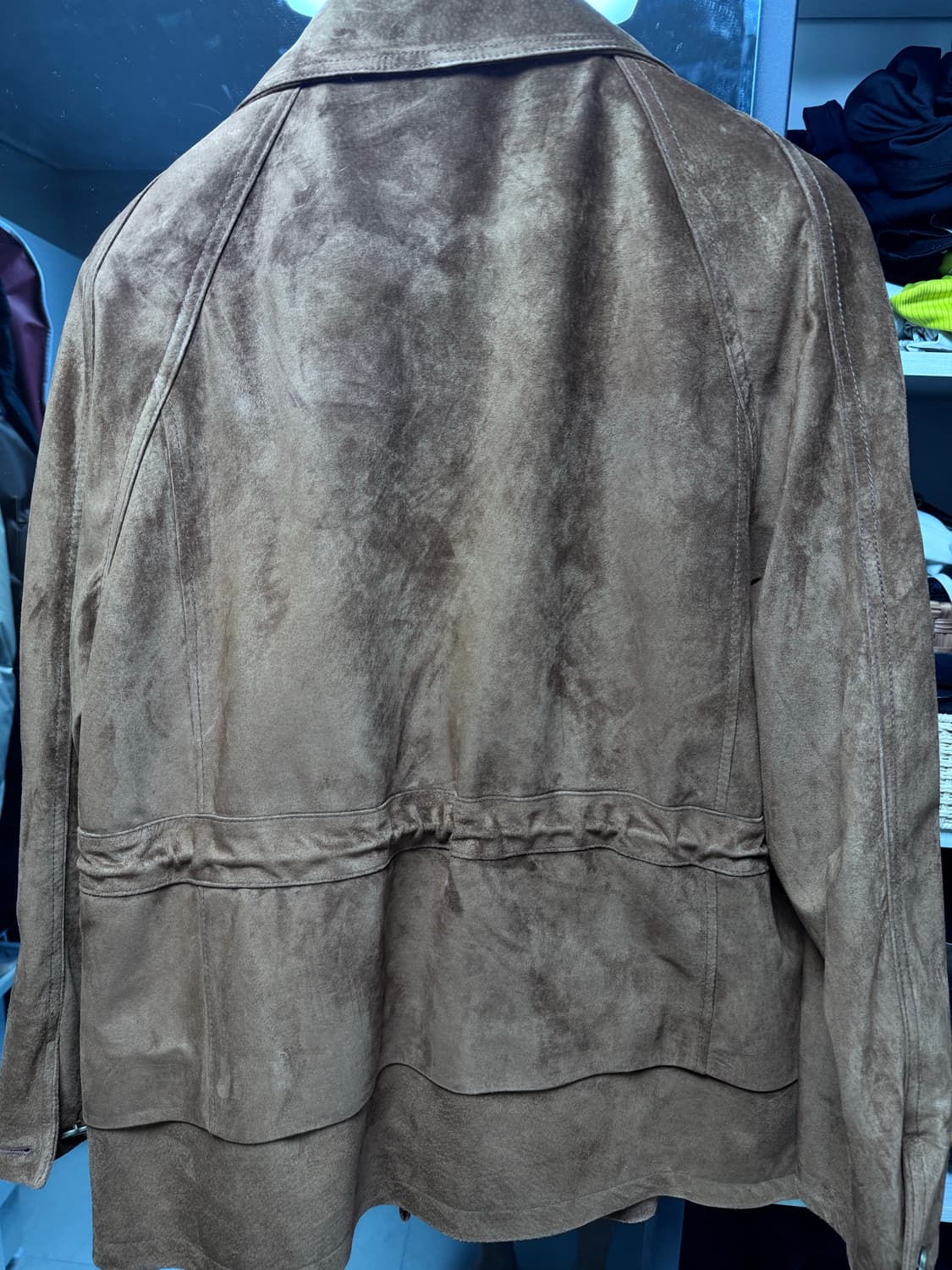 (새상품/os) stu 우먼 레더 필드자켓 브라운 상품이미지3