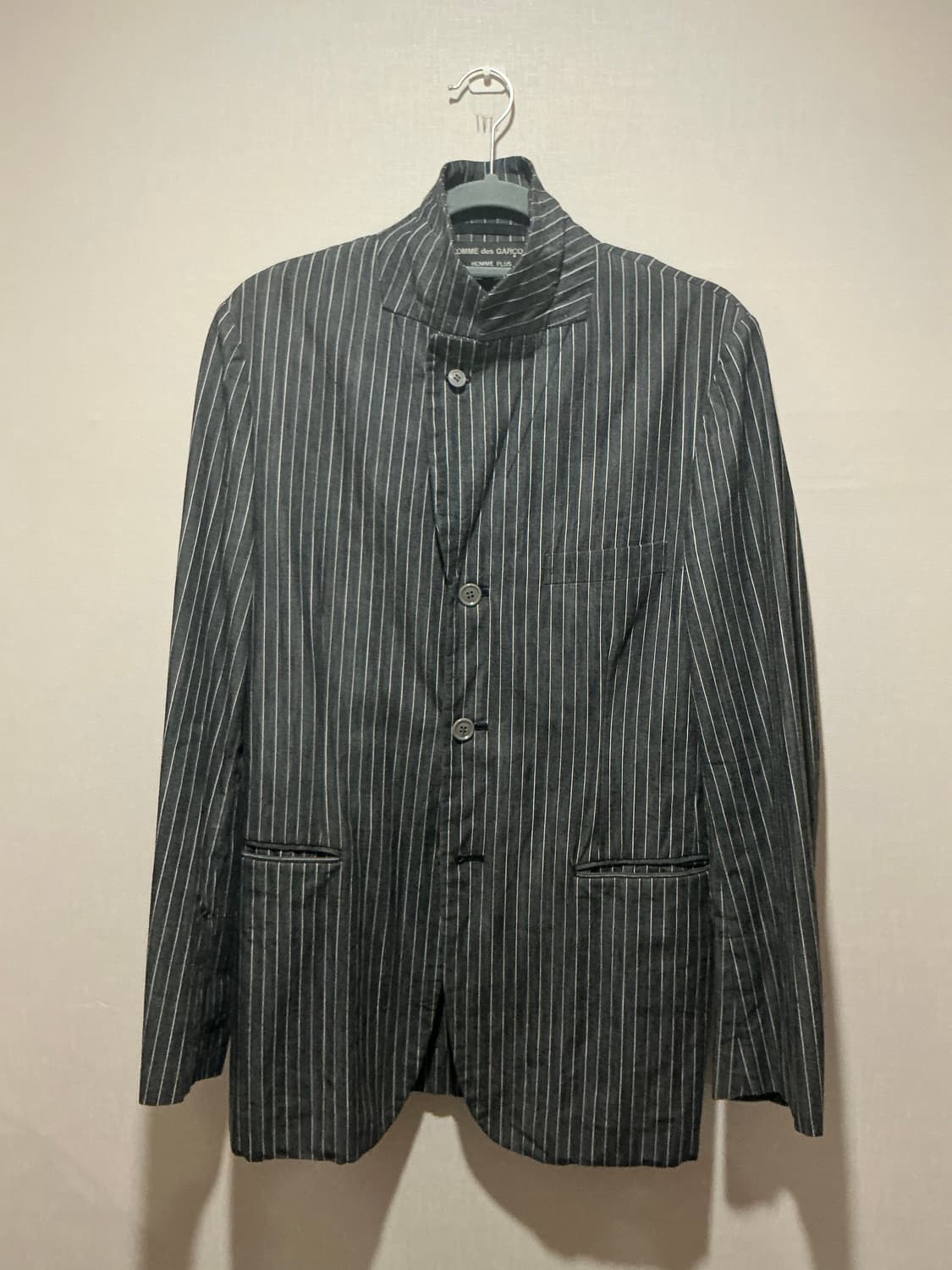꼼데가르송 옴므 2001 아카이브 스트라이프 코튼 블레이저 상품이미지1
